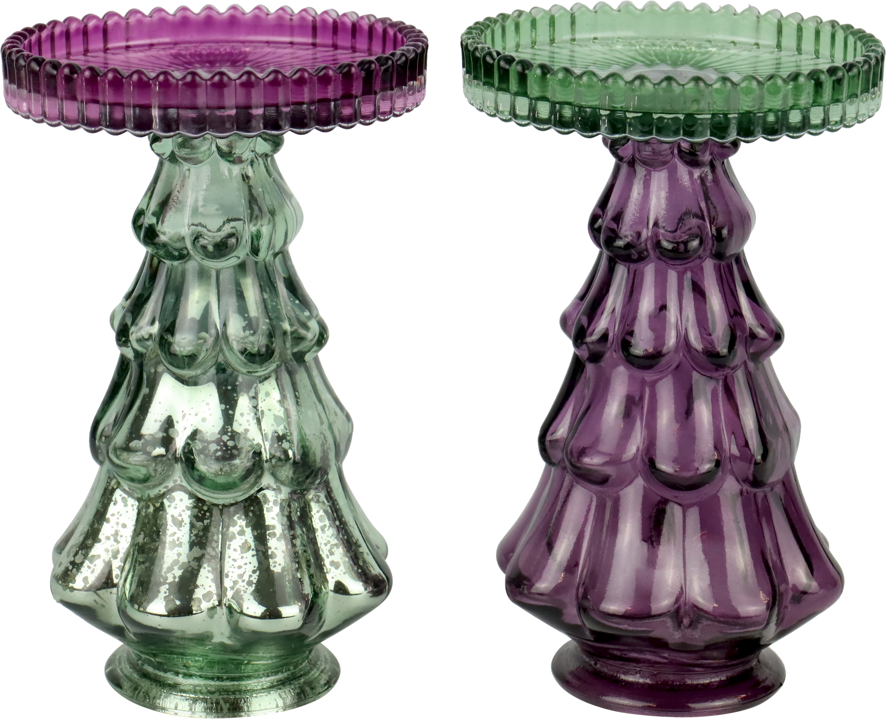 1038 CANDLEHOLDER TWINKLE TREE  S/2