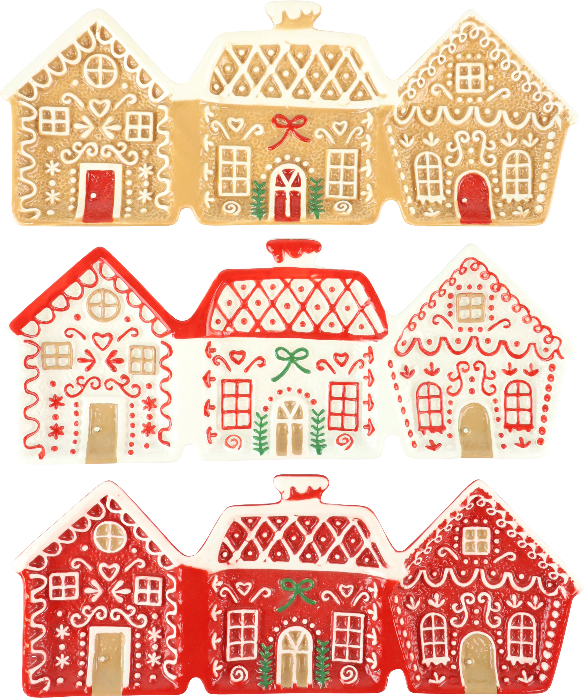 1098 TRIO DI CIOTOLE CANDY COTTAGE  3PZ