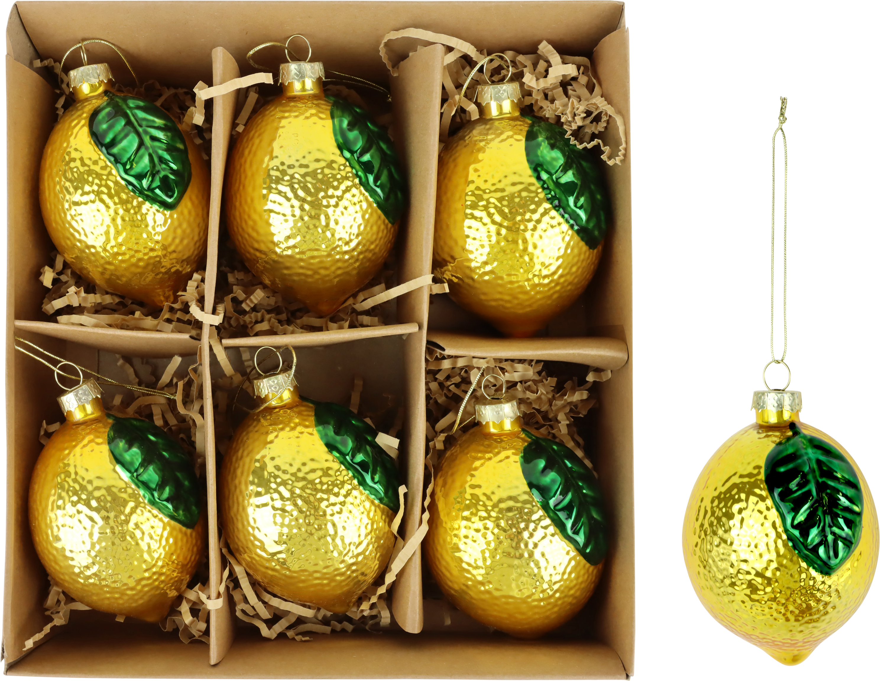 1110 GIOIELLI VETRO LEMON  6PZ