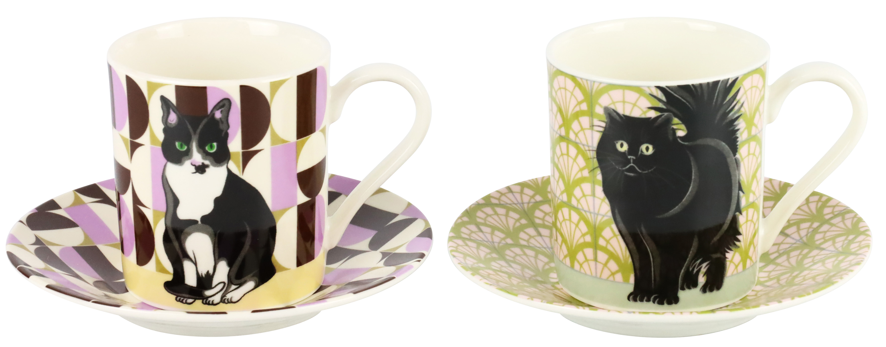1502 TAZA DE ESPRESSO  CUTE CATS  S/2