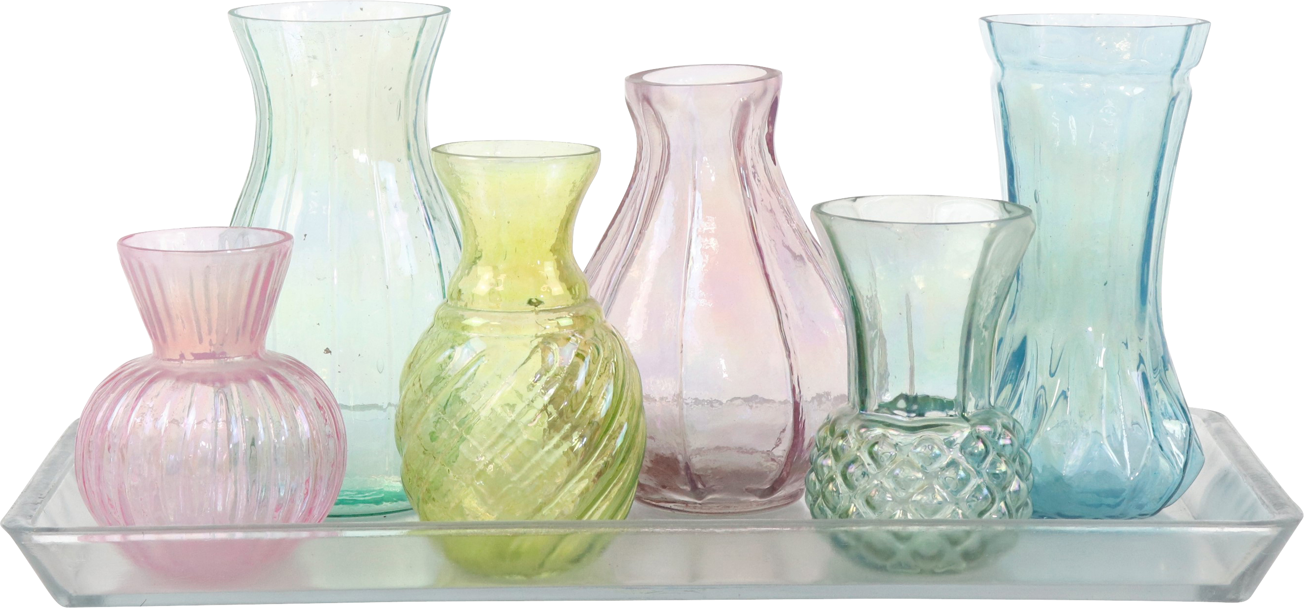 1653 VASE ENSEMBLE POESIE  S/7