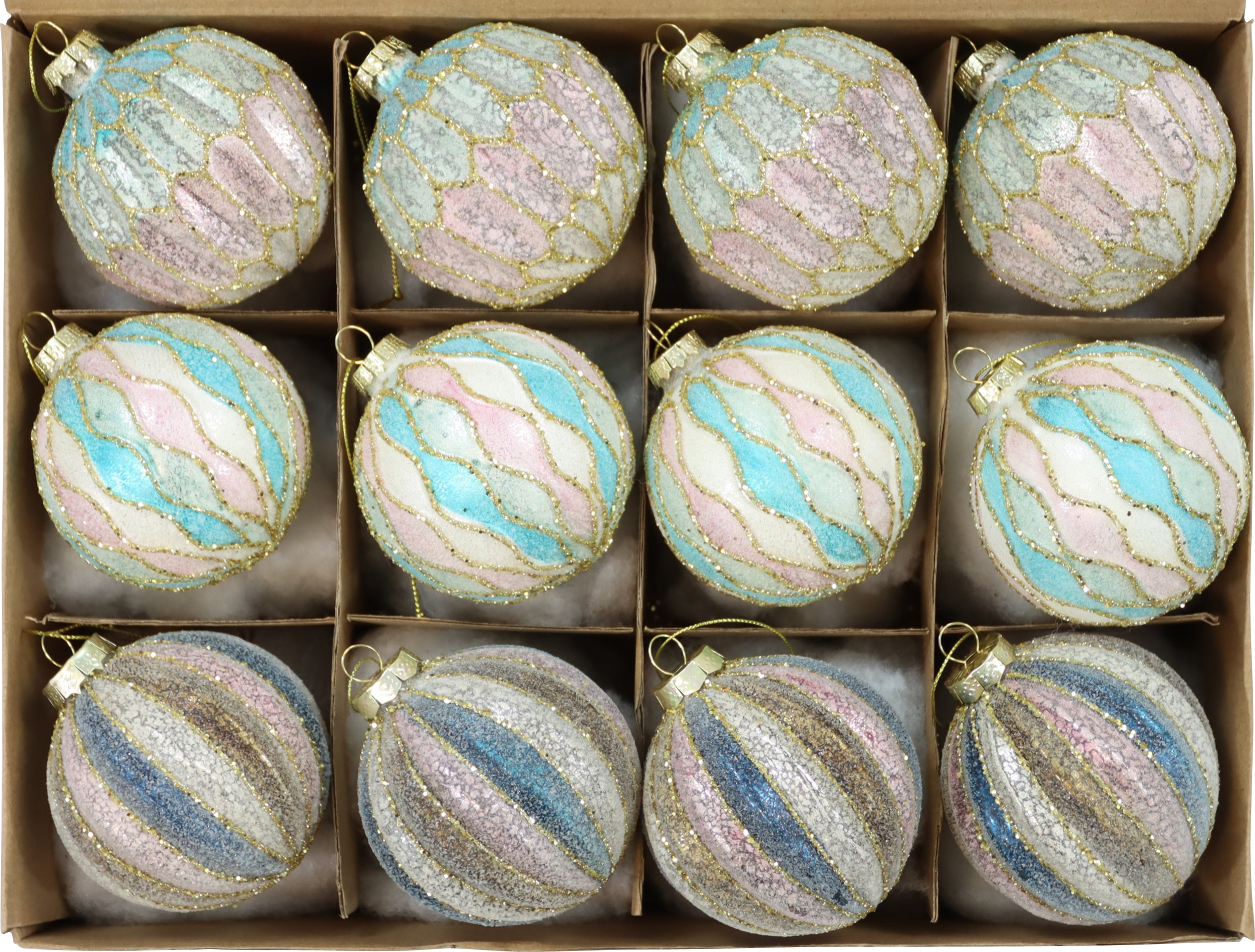 2190 SFERE VETRO  HARLEKIN  12PZ