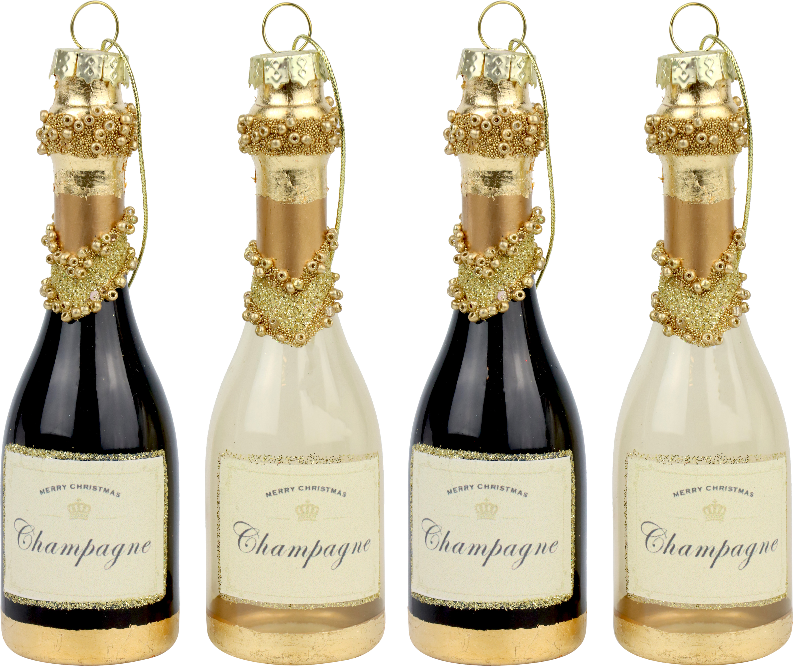 2342 GLASFLASCHEN CHAMPAGNE  S/4