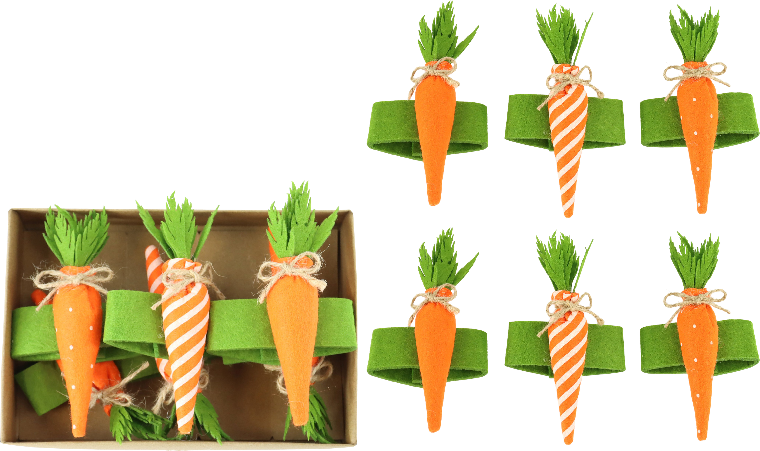 2619 ANILLOS SERV. CARROT GLOW  S/6