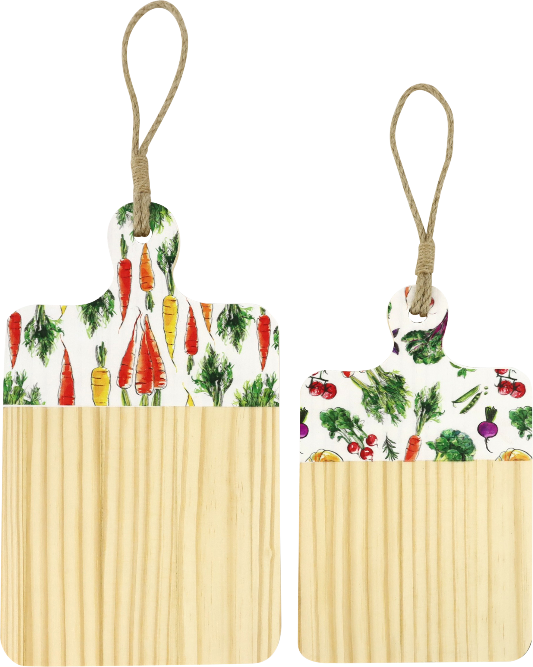2674 TABLAS MADERA VEGGIE VIBES  S/2