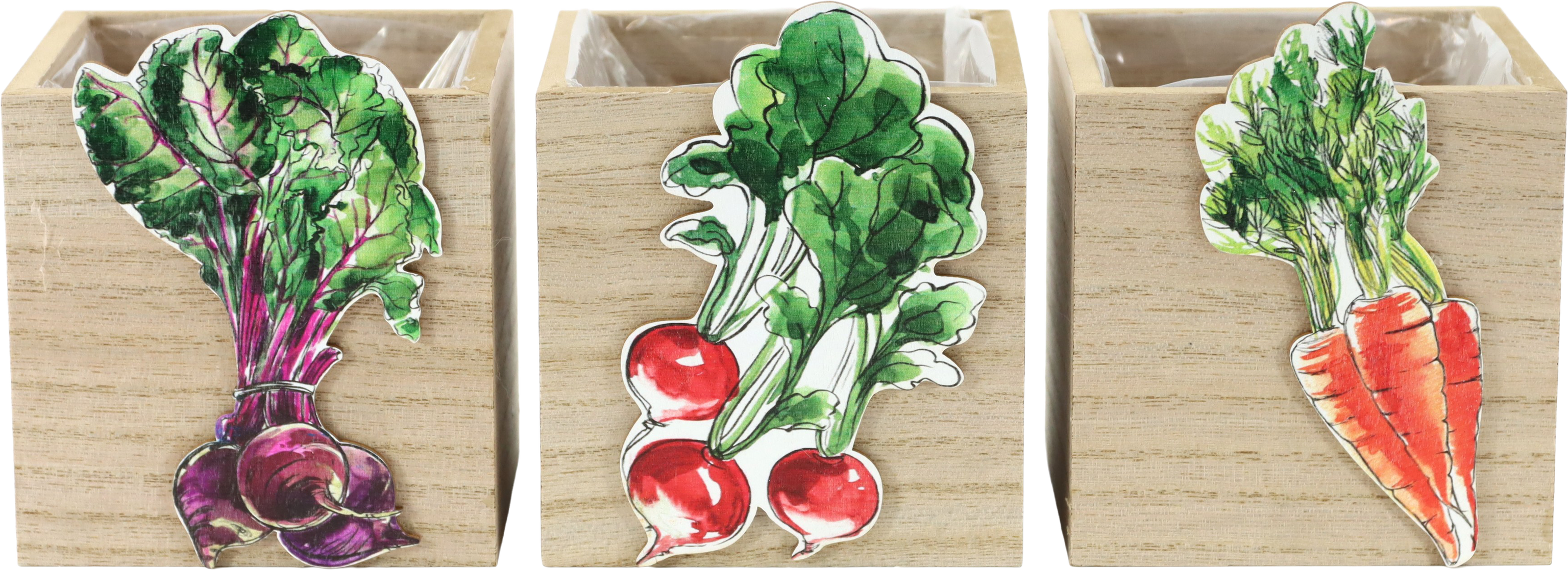 2679 CAJAS MADERA VEGGIE VIBES  S/3