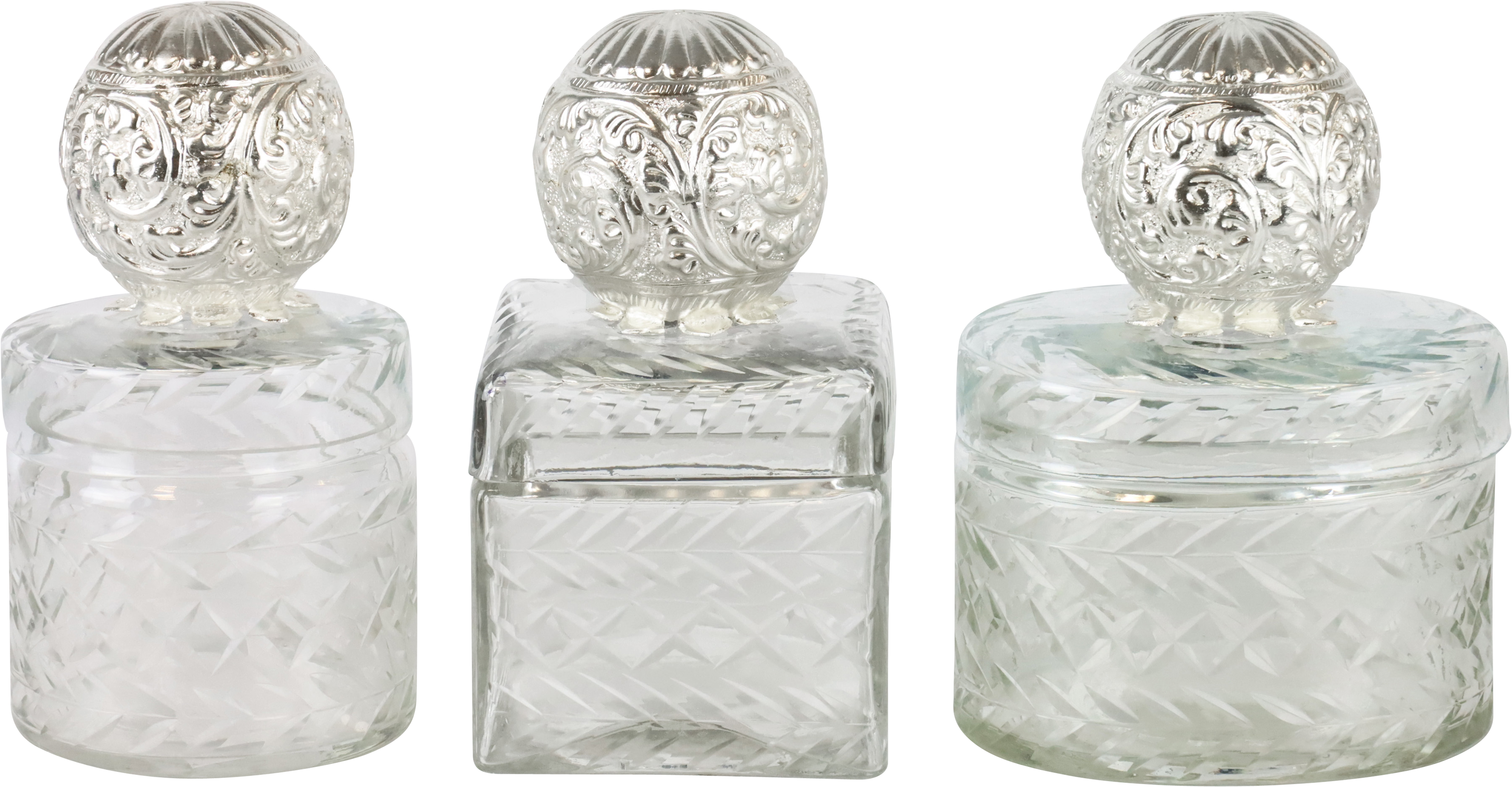 2736 BOTES DE CRISTAL ALHAMBRA  S/3