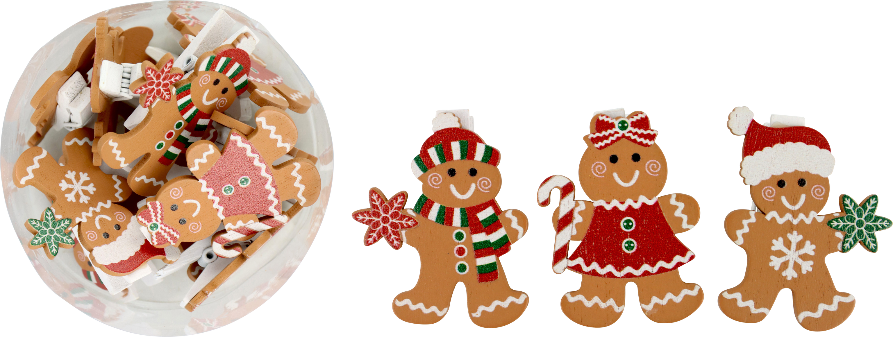 2748 KLAMMERN GINGERBREAD MAN  S/12