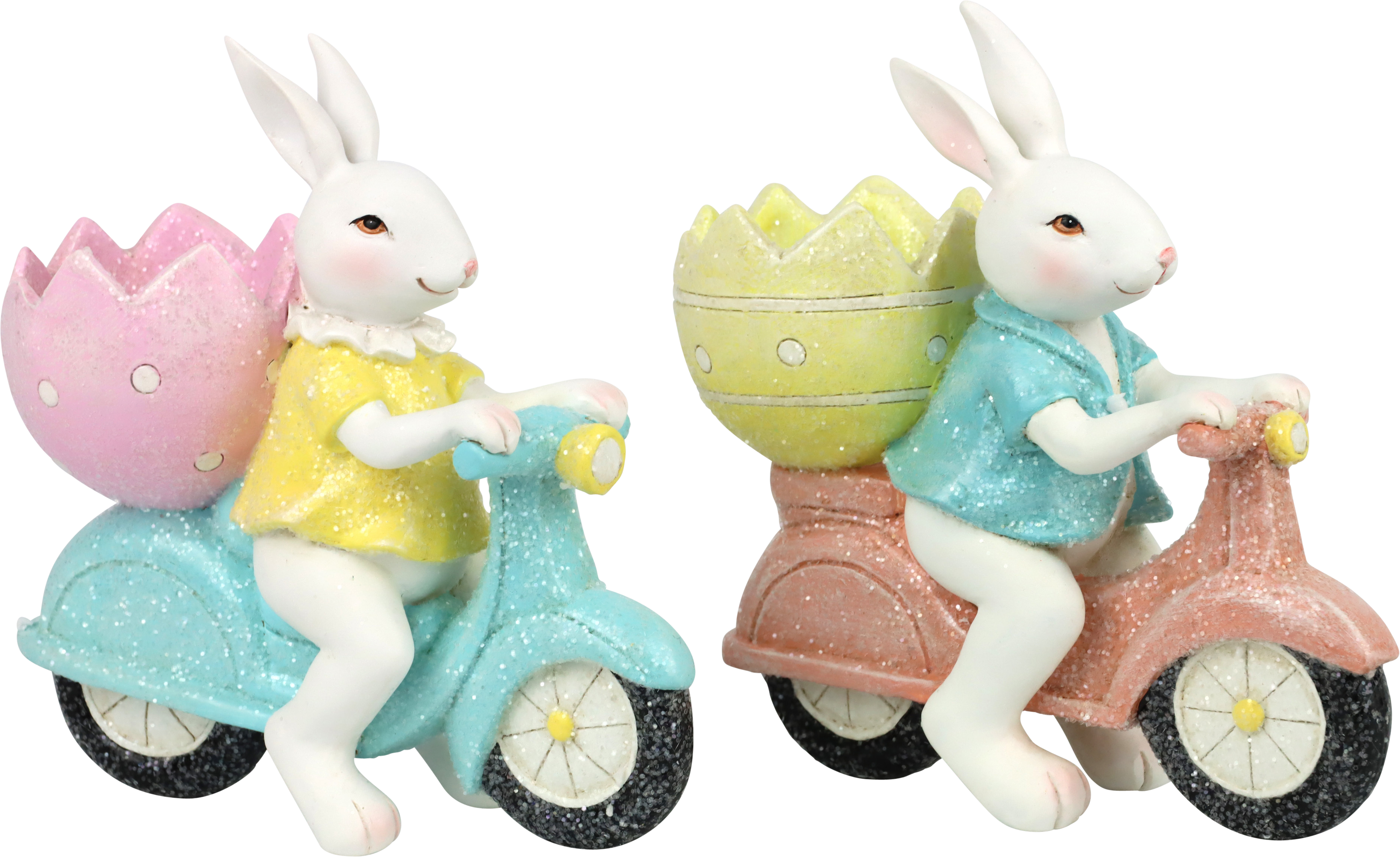 2977 RABBITS EASTER SCOOTER  S/2