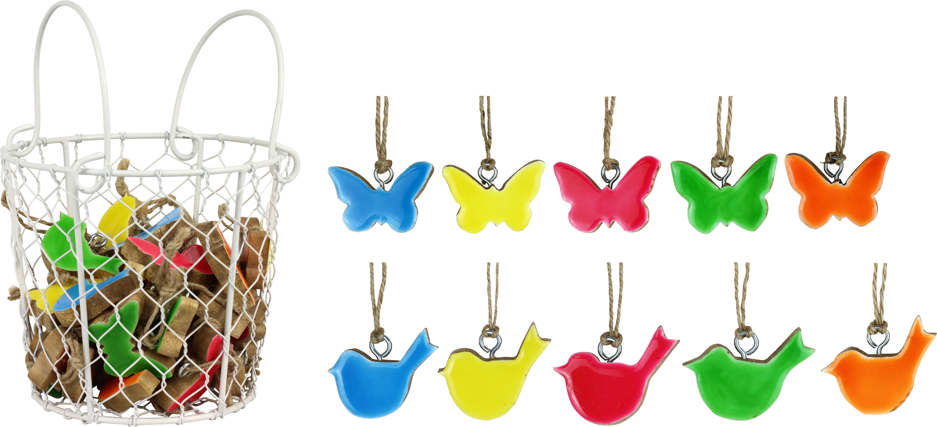 3480 HOLZHÄNGER SPRINGTIME  IM KORB S/41