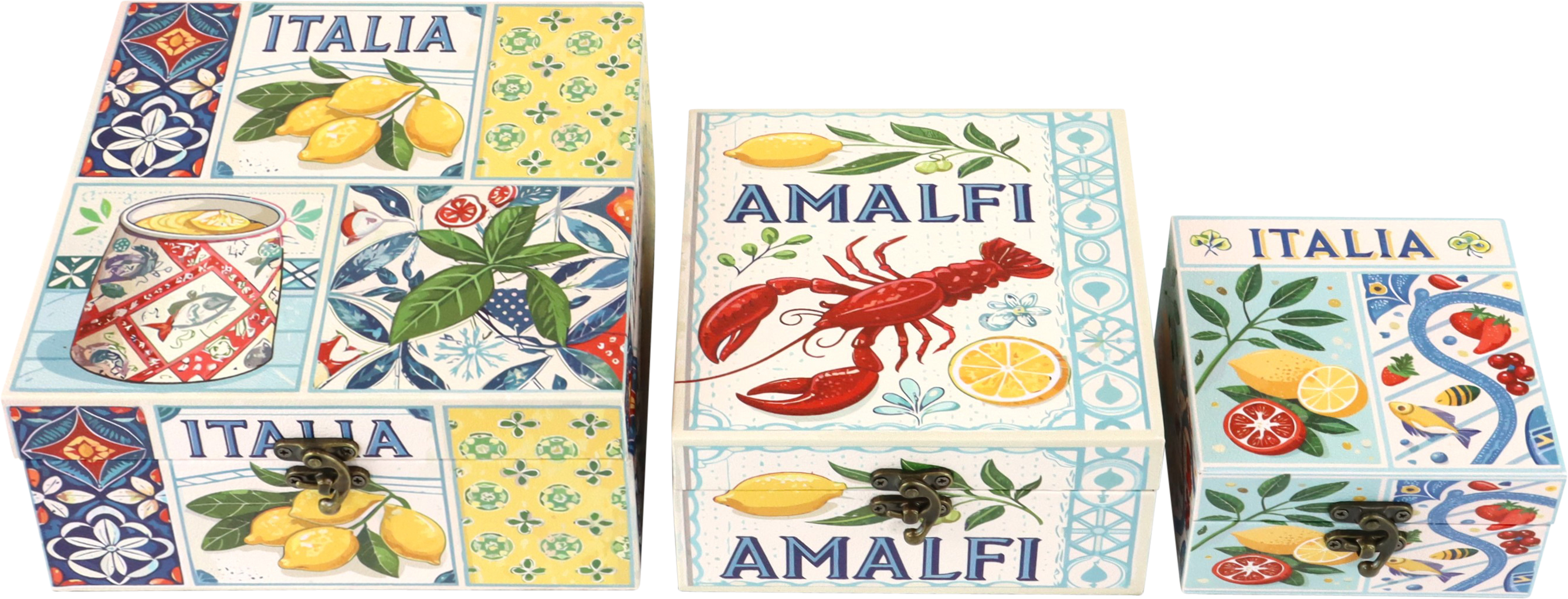 4000 WOODENBOXES AMALFI  S/3