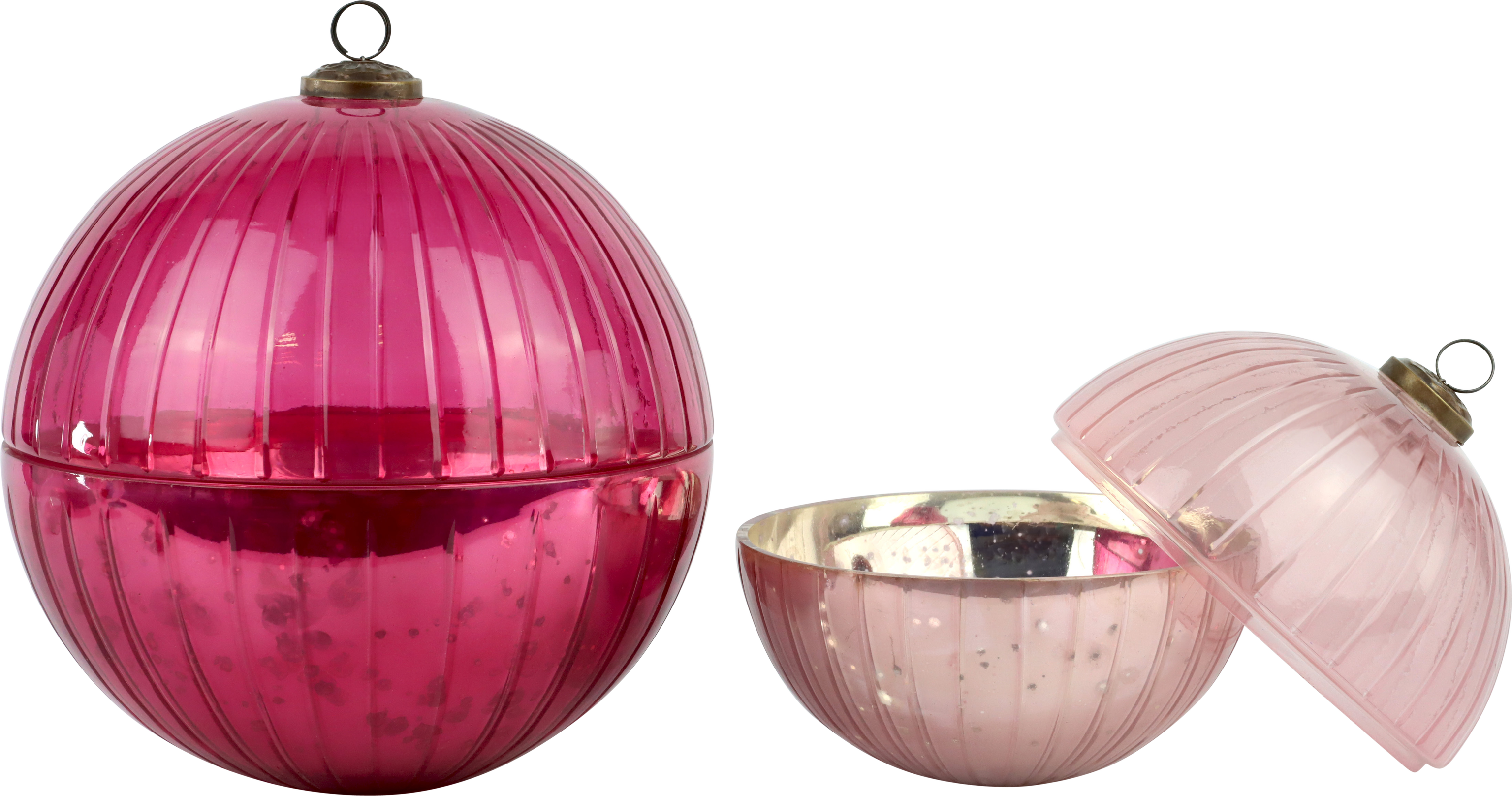 4053 SFERE VETRO CARNIVAL  2PZ