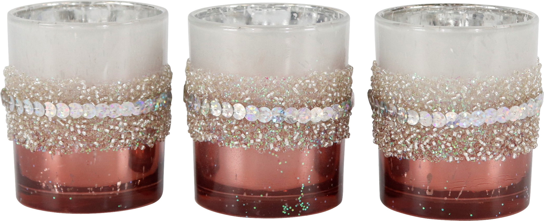 4073 PORTACANDELE  GLAMOUR  3PZ