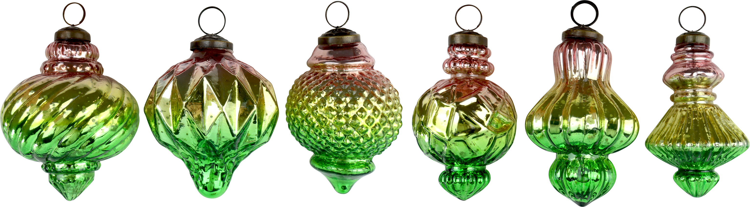 4095 GLASS JEWELRY  CARNIVAL  S/6