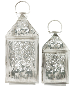 4210 LANTERNS CERVO D' ARGENTO  S/2