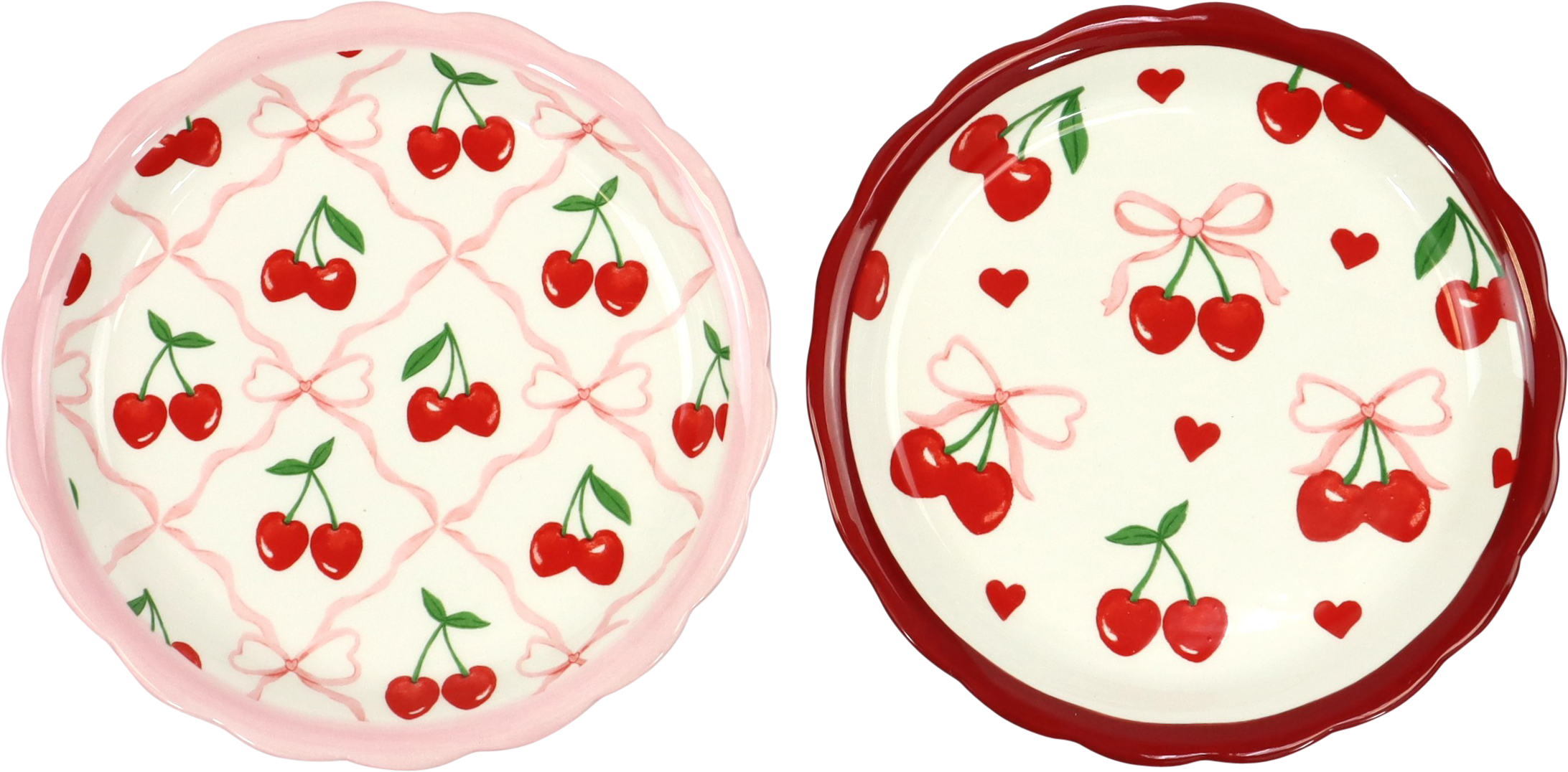 4295 PLATES CHERRY LOVE  S/2