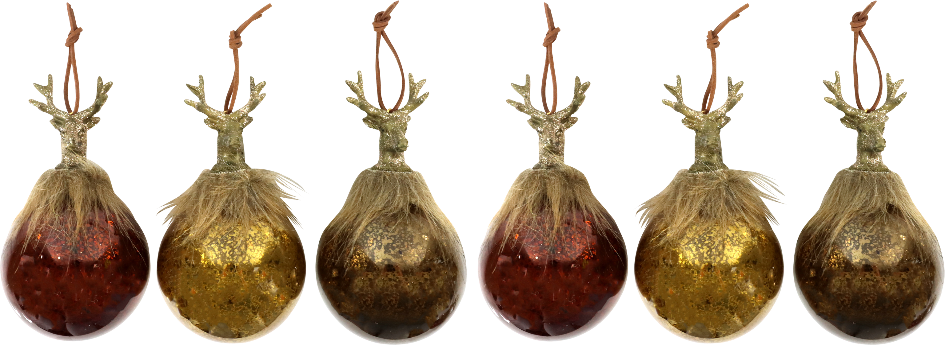 4329 GLASKUGELN HIRSCHE  S/6