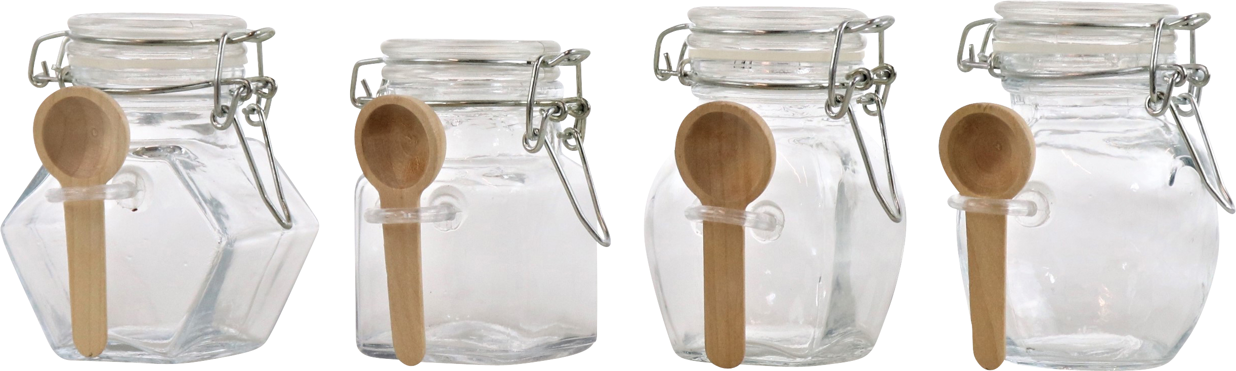 4614 BARATTOLI VETRO CON CUCCH. 4PZ