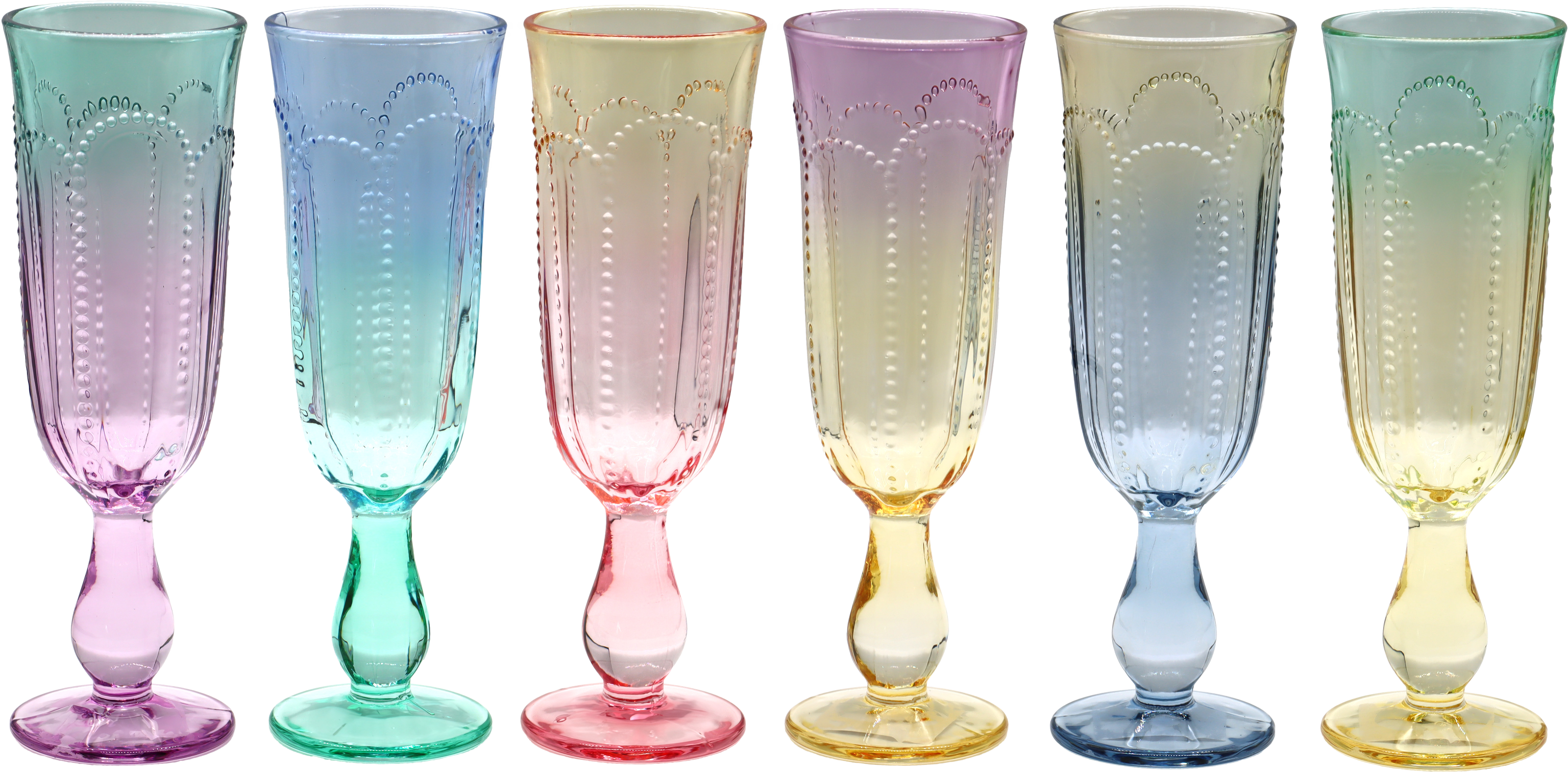 4749 SEKTGLÄSER VIVA COLOR  S/6