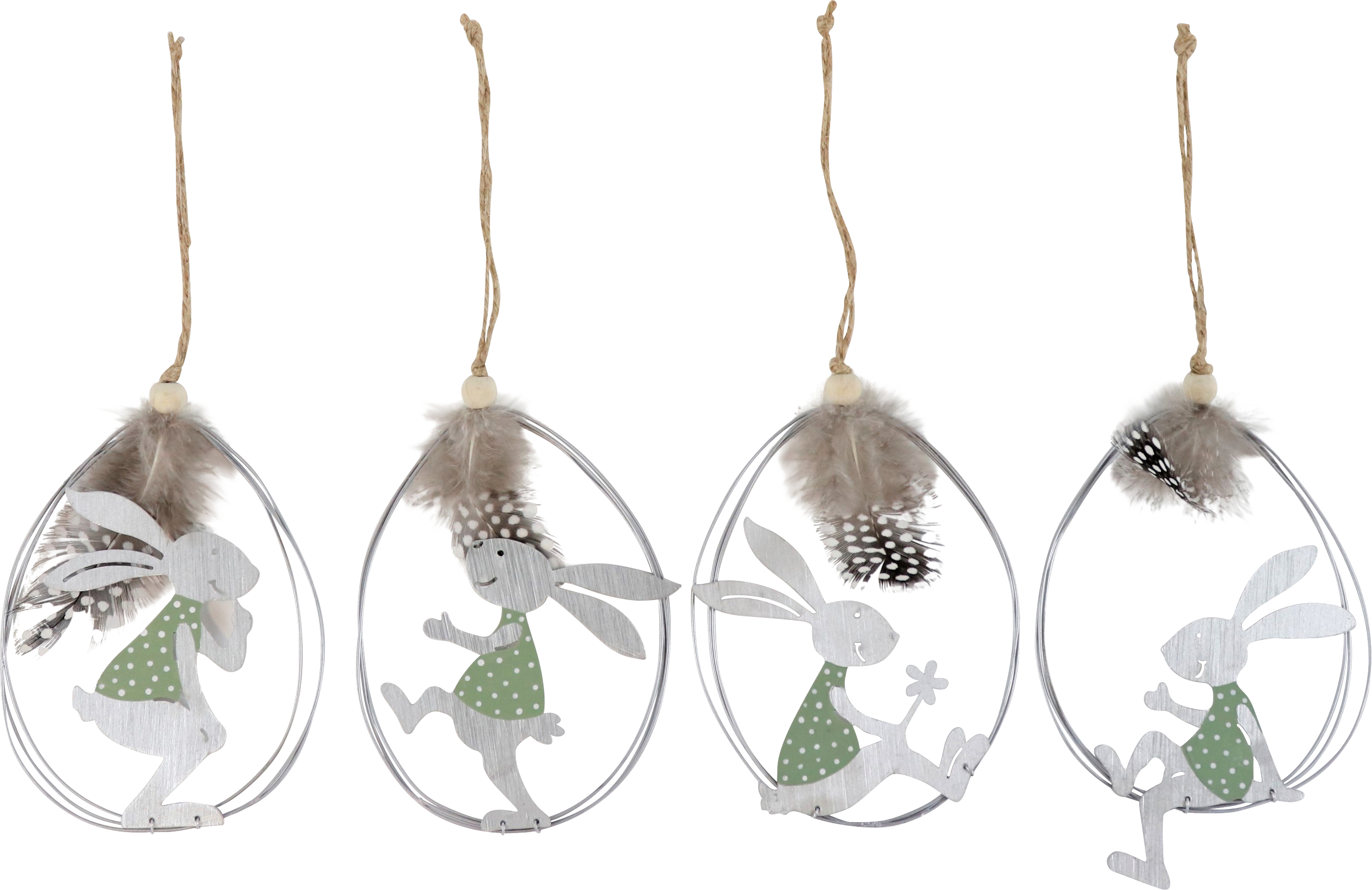 4827 PENDANTS FUNNY RABBITS  S/4