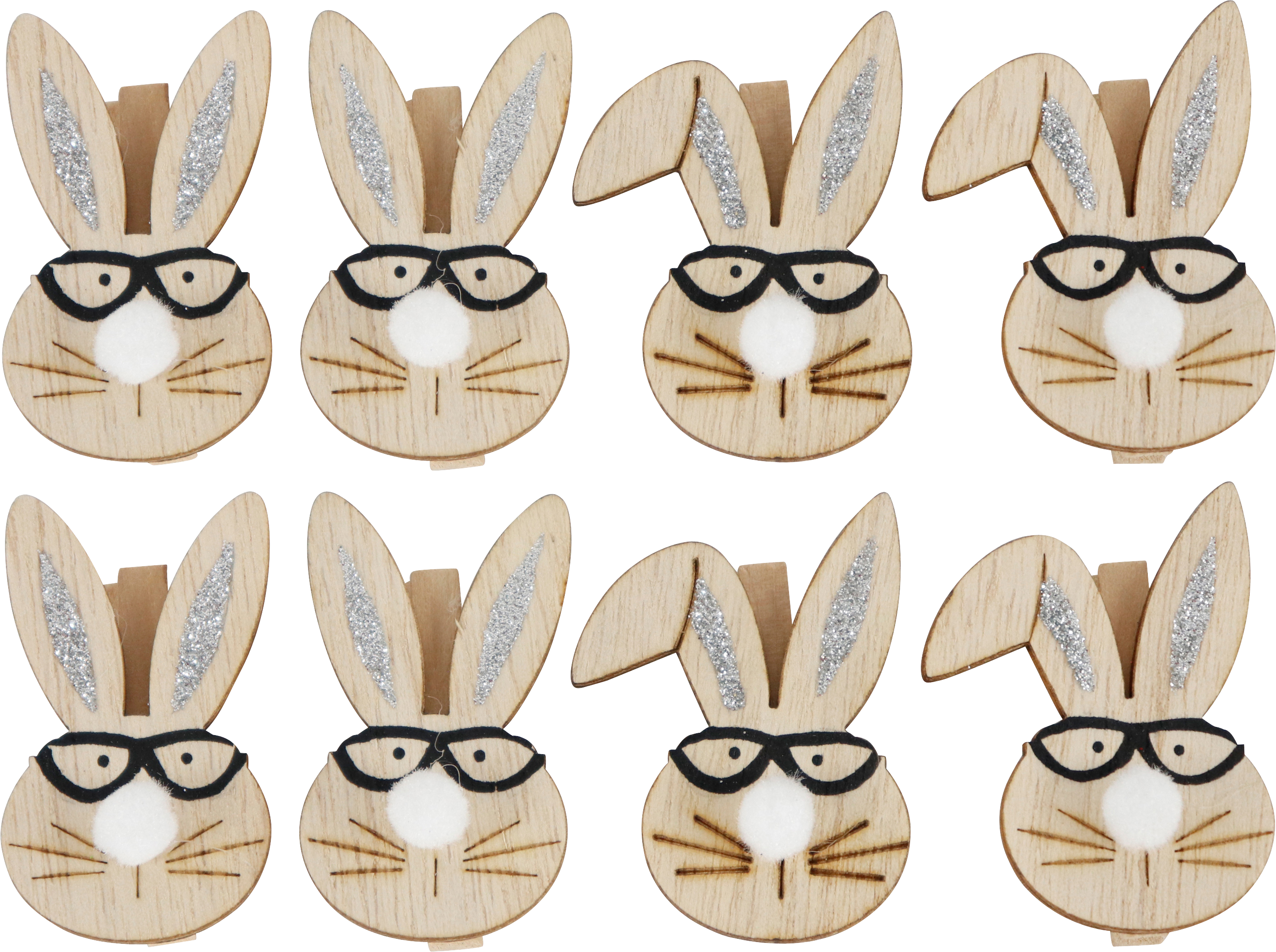 4828 PINZAS  FUNNY RABBITS  S/8
