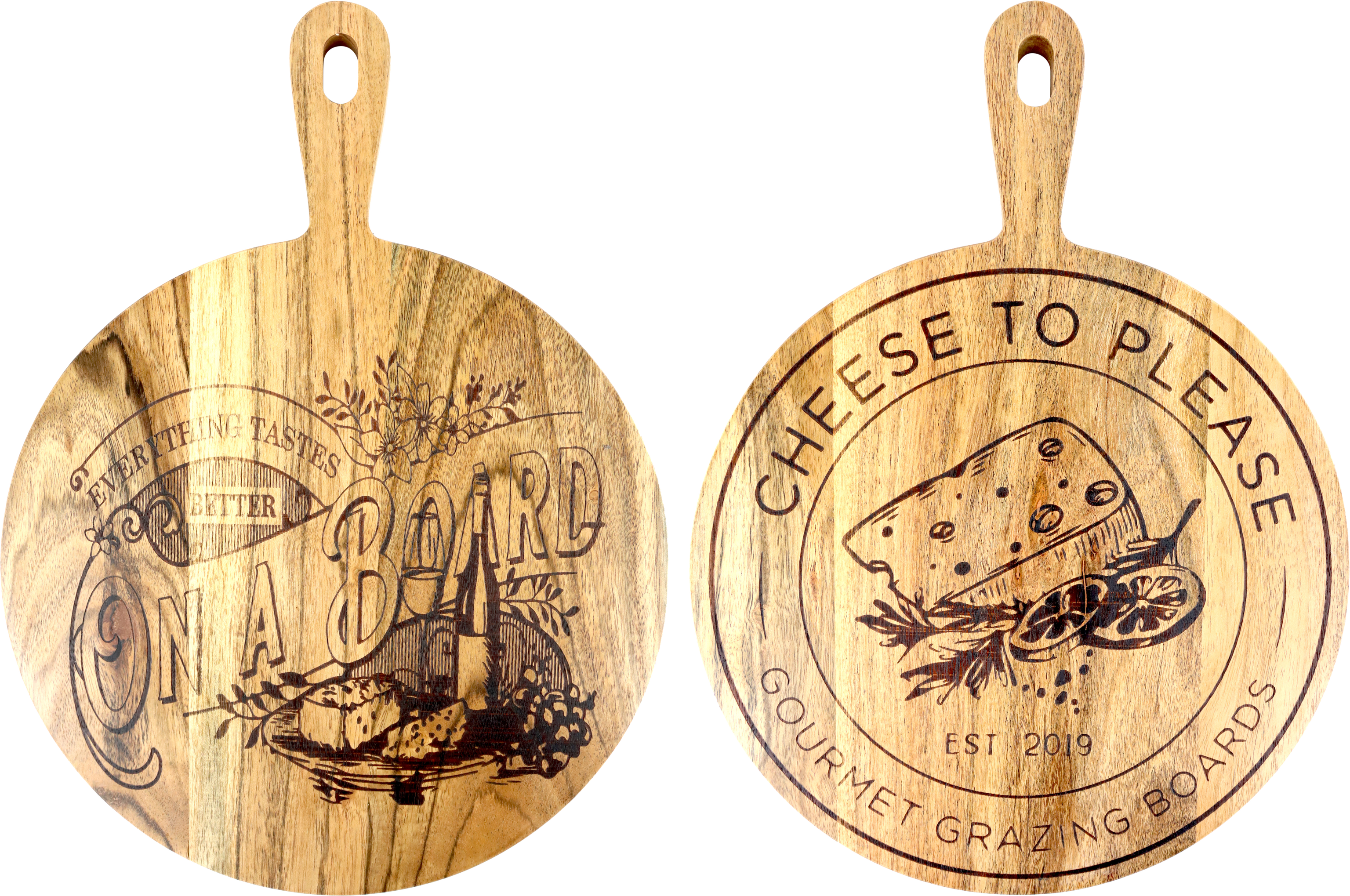 5034 WOODBOARDS BREAD&amp;BUTTER  S/2