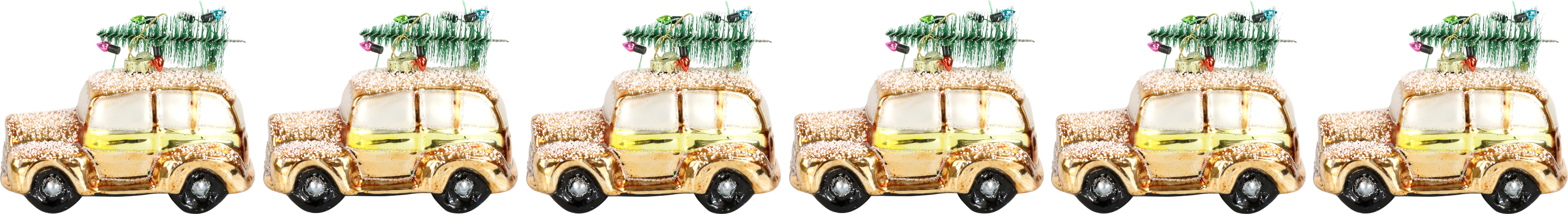 5279 GLASSJEWELRY CHRISTMAS CAR  S/6