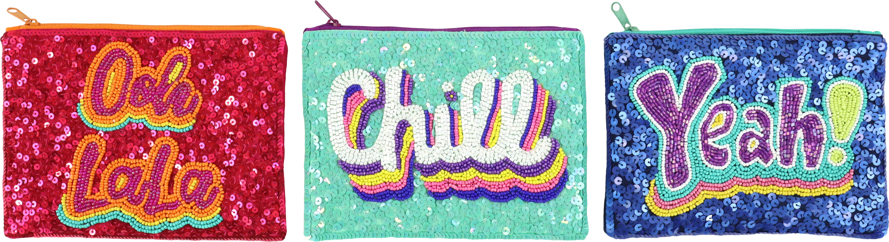5420 BEADED BAGS FUNNY STUFF  S/3