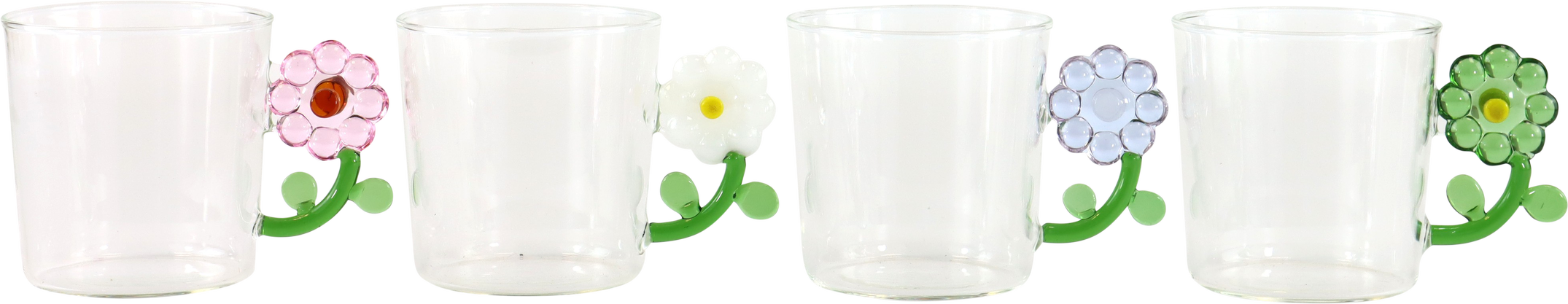 5512 TAZZE VETRO BLOOMCUP  4PZ