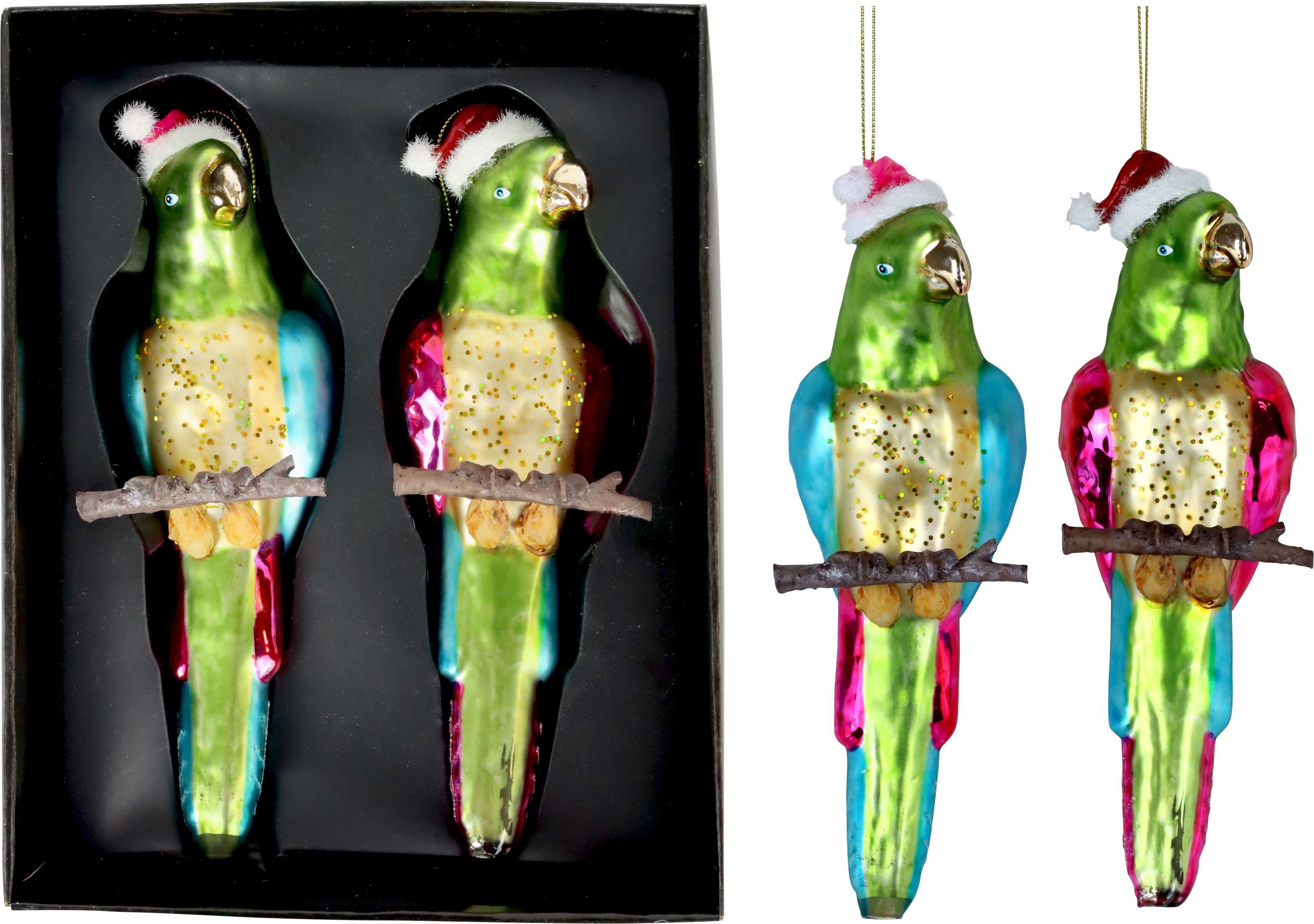 5601 DÉCO EN VERRE « PARROT » 2P