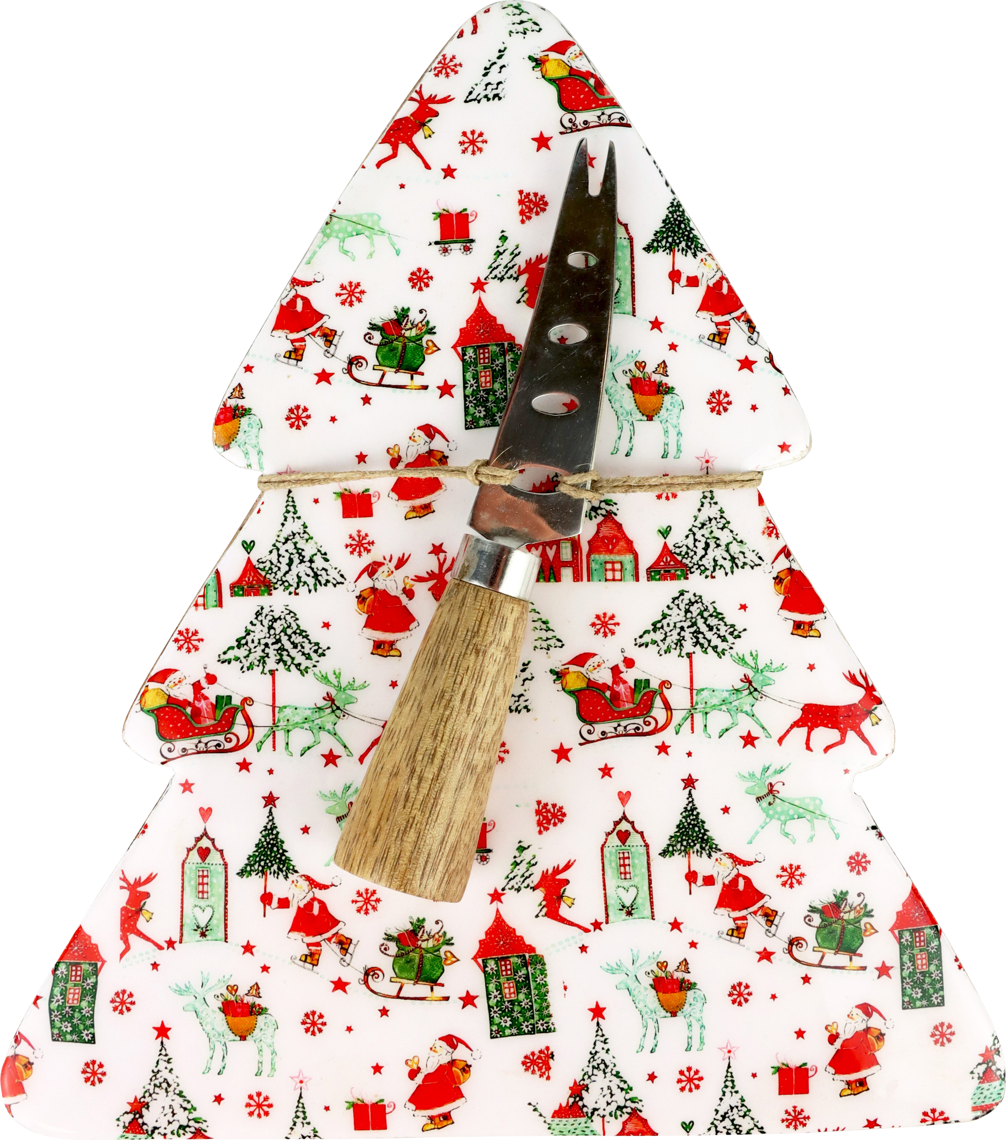 5669 TAVOLA DI LEGNO  HOLLY & SNOW  2PZ