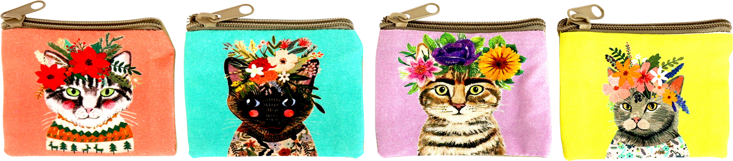 5936 COIN POUCHES FLORAMIEZ  S/4