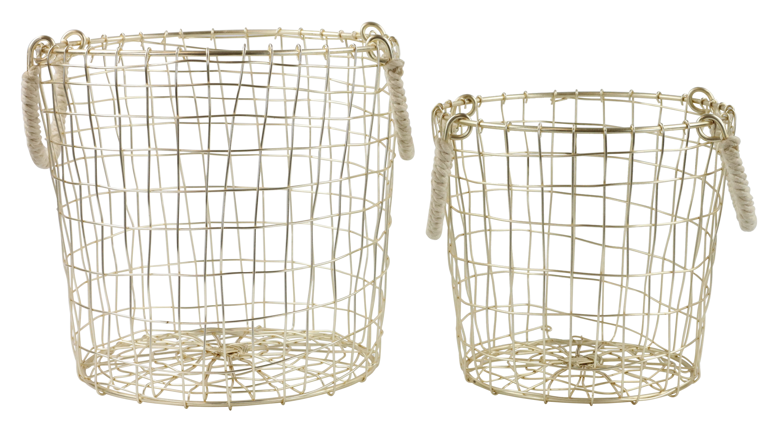 6019 HANDLEBASKETS LOTUS  S/2