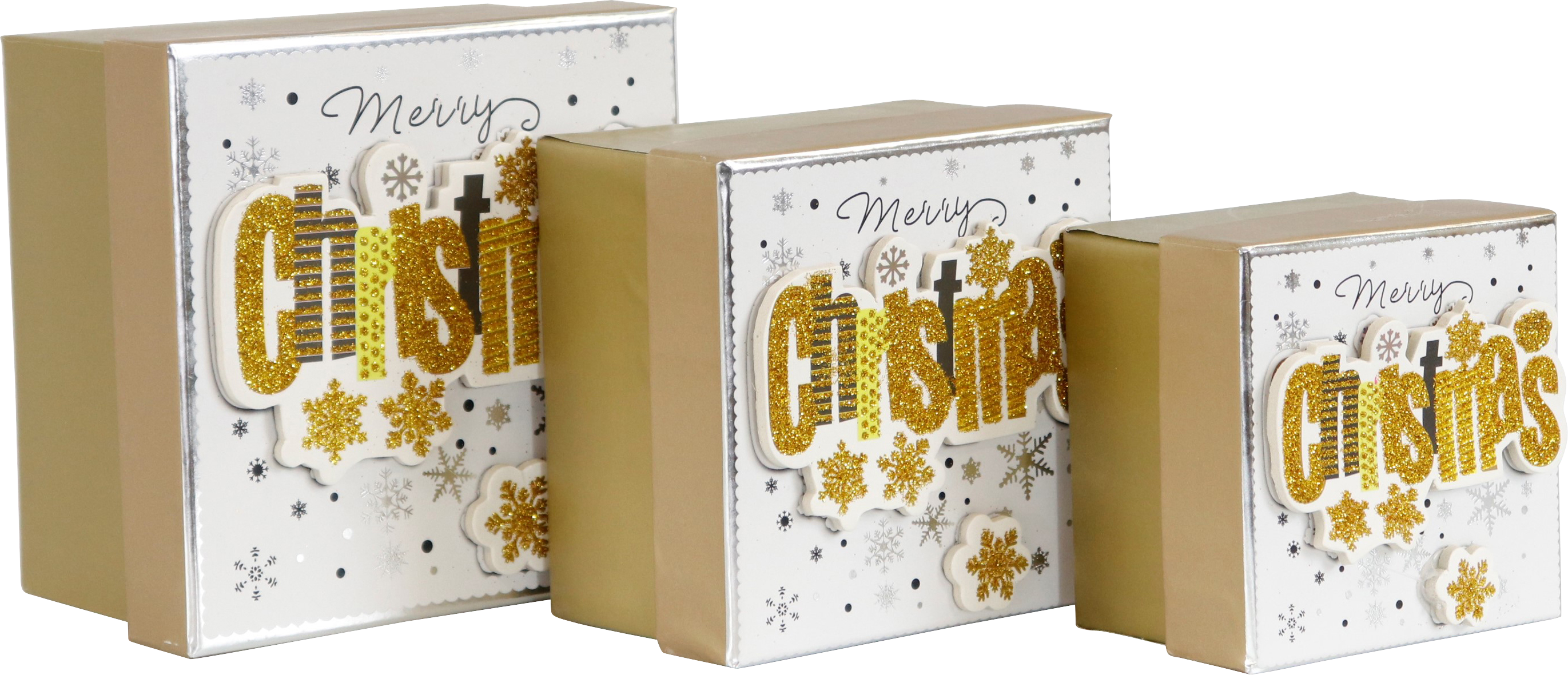 6022 SCATOLE  MERRY CHRISTMAS  3PZ