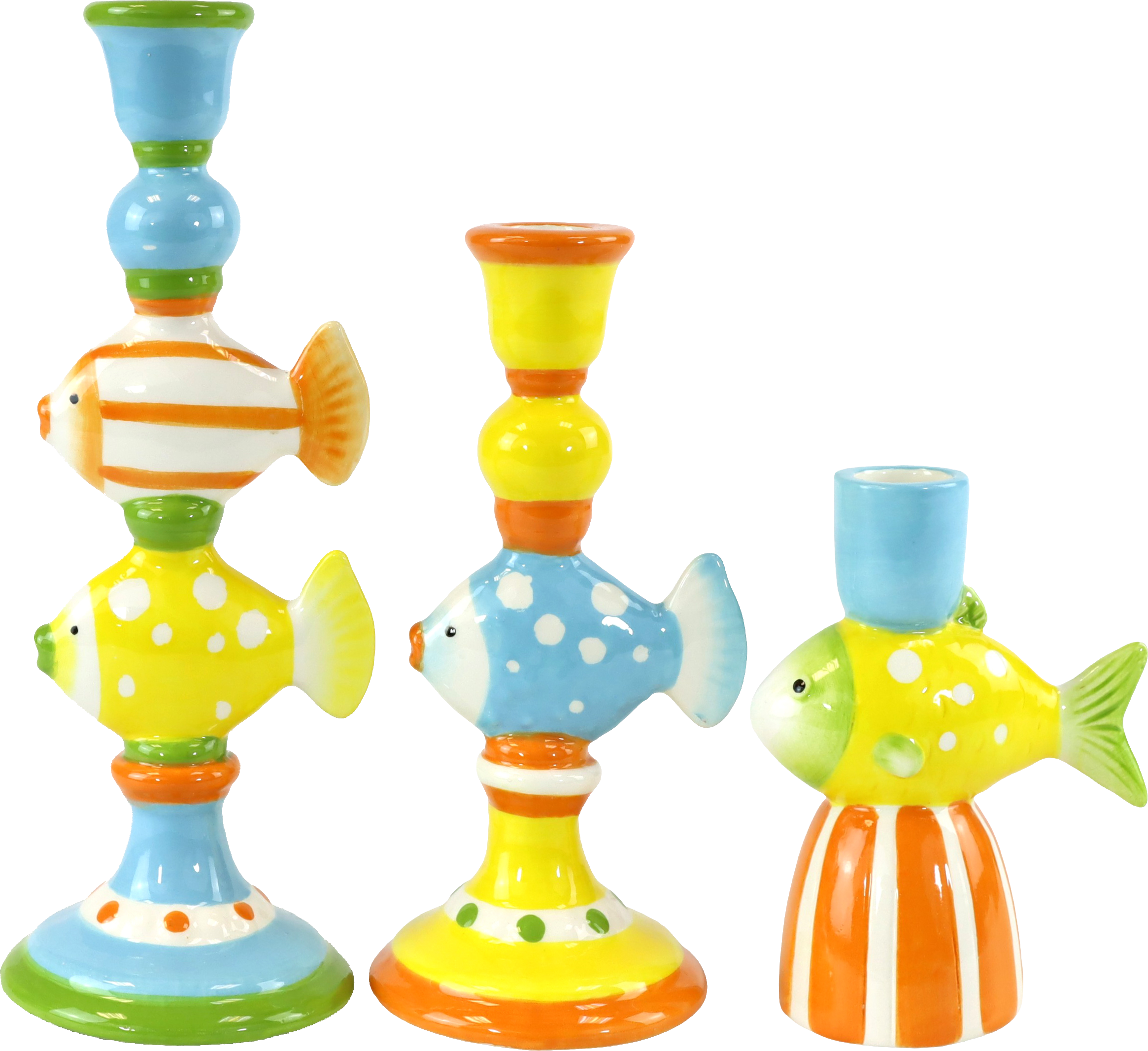 6126 CANDLEHOLDER FIESTA DEL MAR  S/3