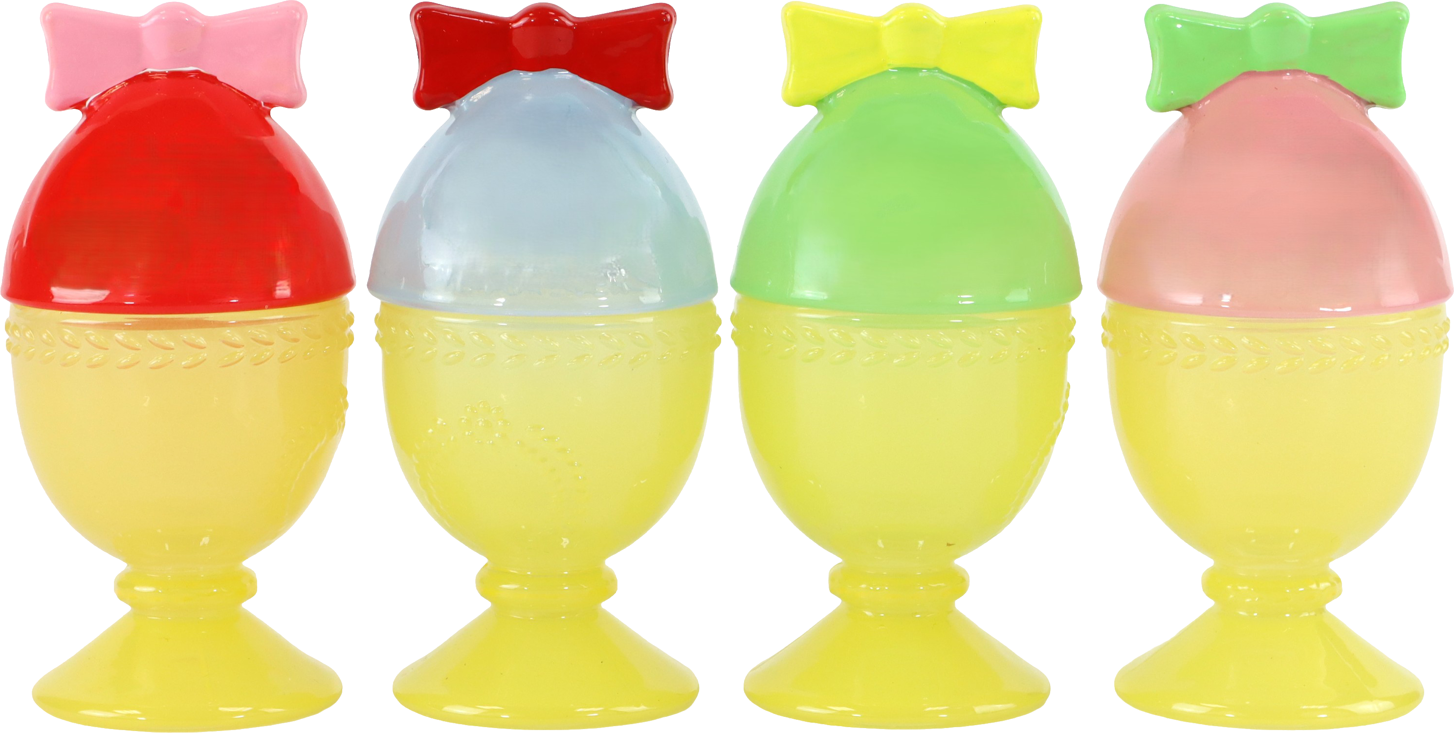 6195 EGGCUPS HAPPY BOW  S/4