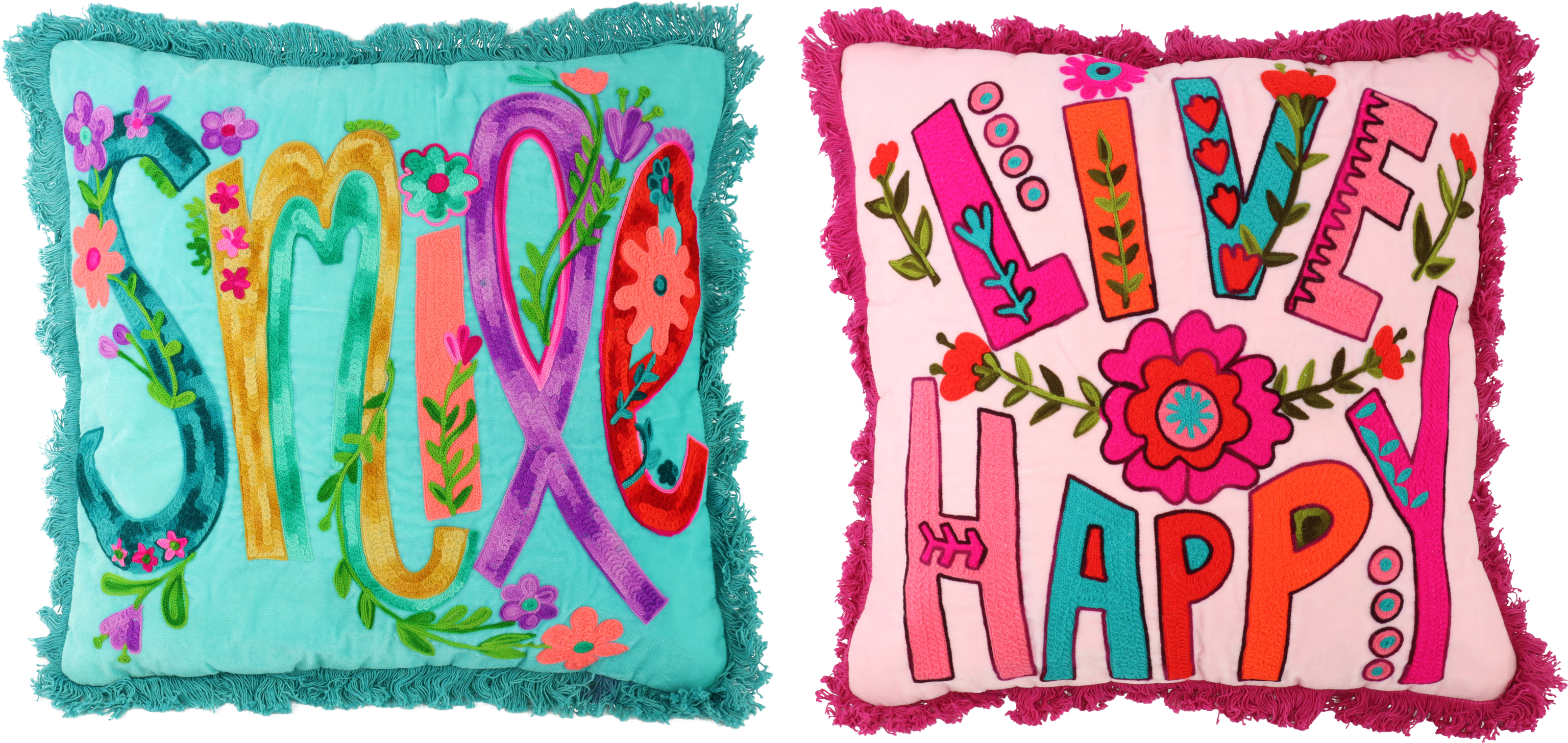 6324 CUSHION COVER 0SMILE 40X40 S/2