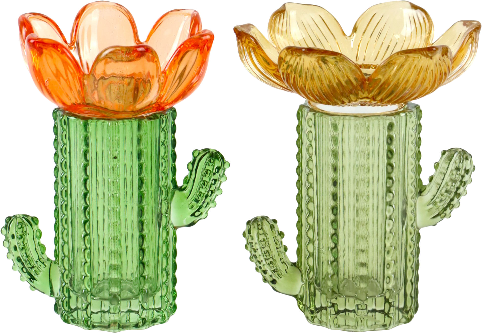 6406 CANDLEHOLDER CHARMING CACTUS  S/2
