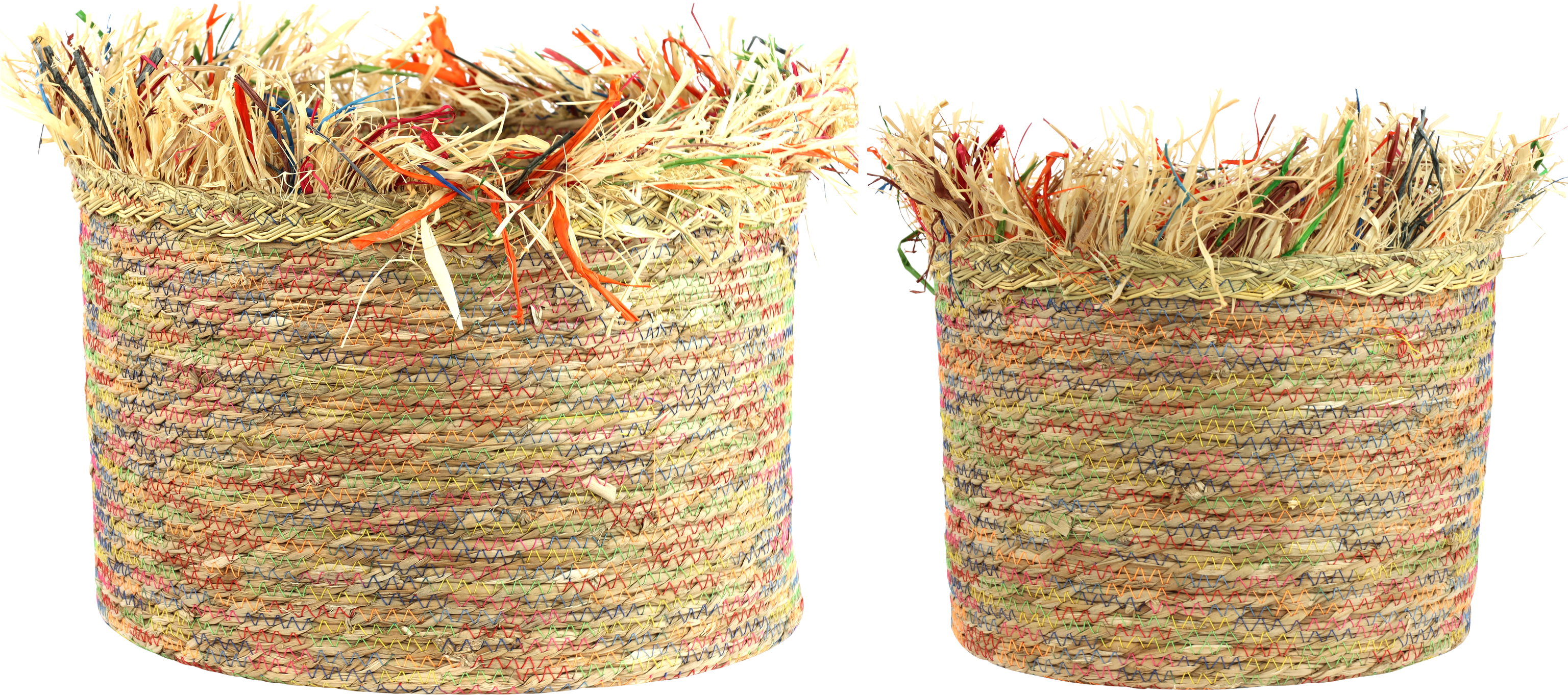 6867 BASKETS FOLK FLAIR   S/2