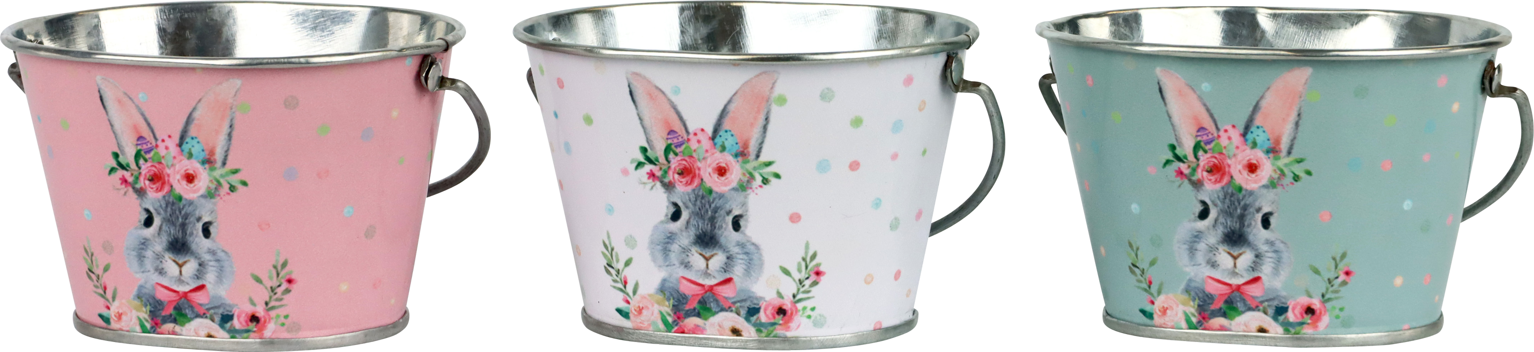 7073 CESTINI FLORAL RABBIT  3PZ