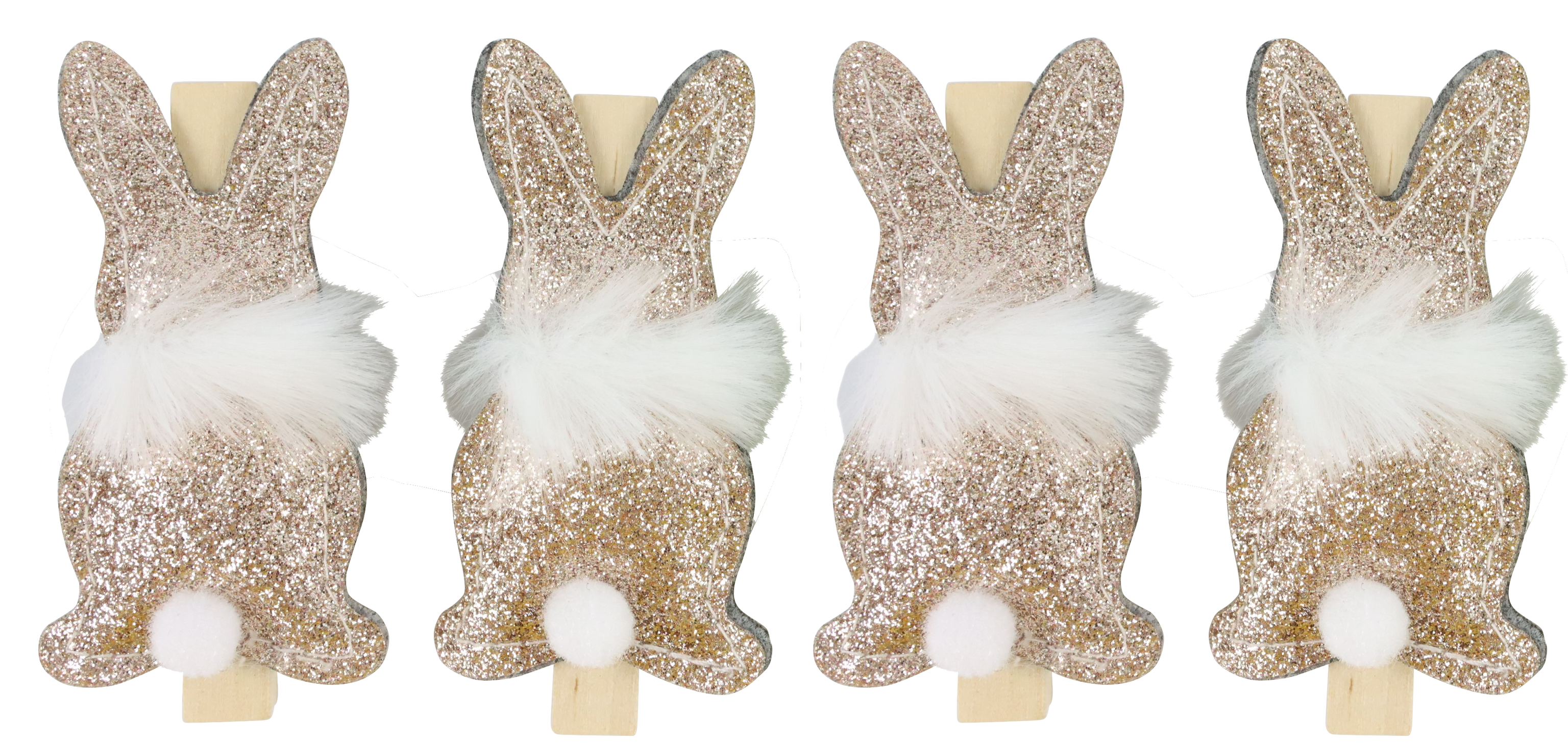 7481 PINZAS GLIMMERHASE  S/4