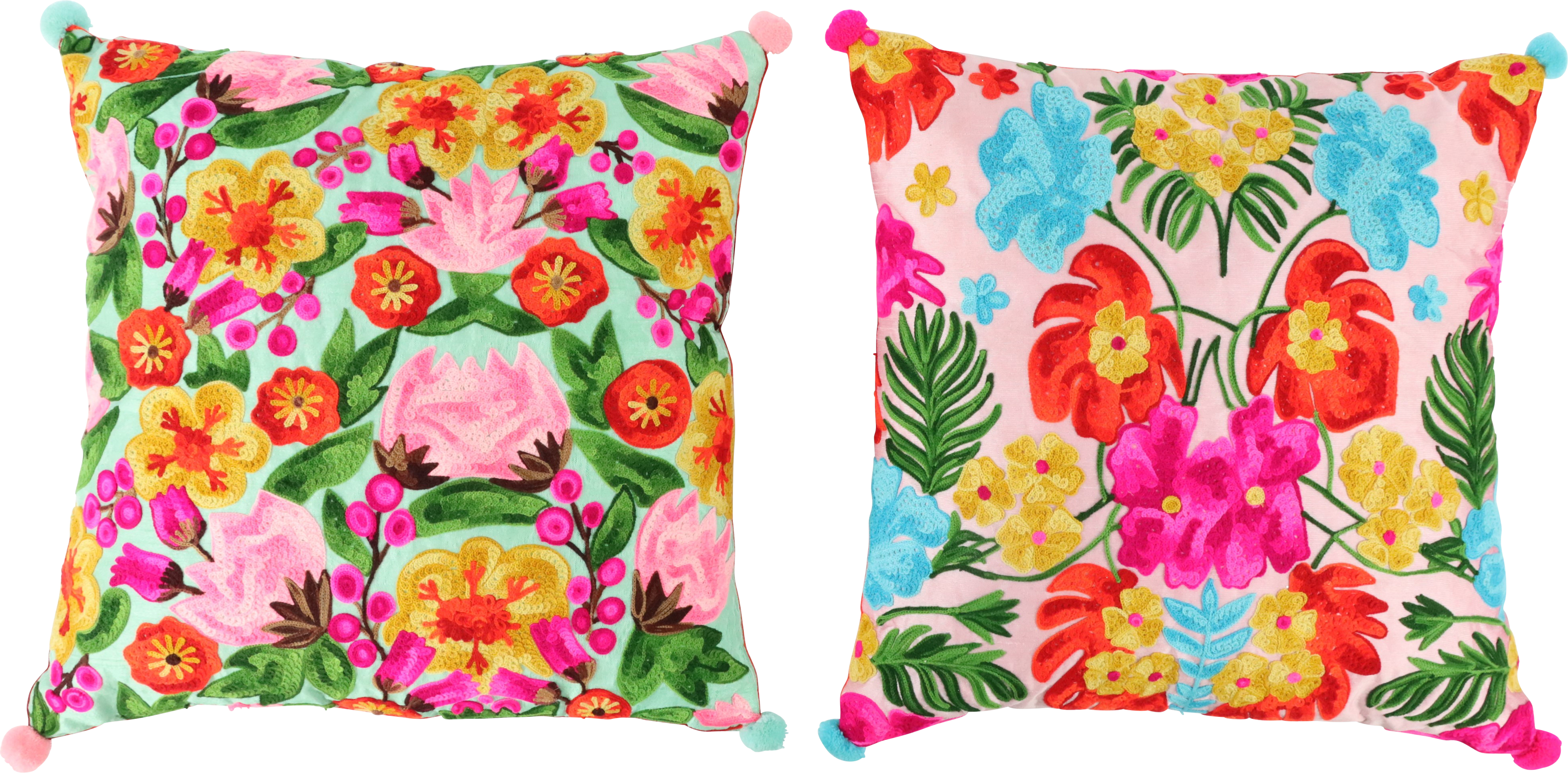7792 PILLOW CASE FLORA 40X40 S/2