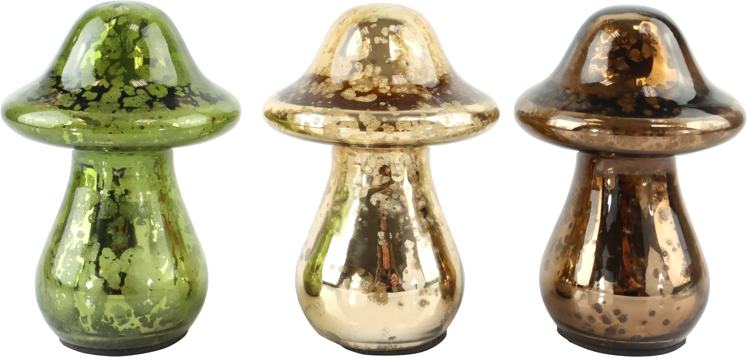 8285 GLASSMUSHROOMS HARVEST JEWELS  S/3