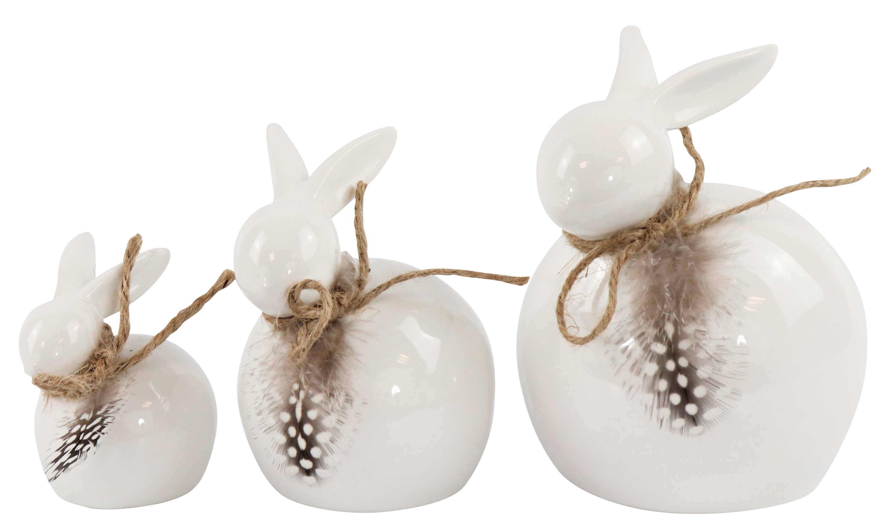 8326 TRES CONEJOS  FEATHERS  S/3