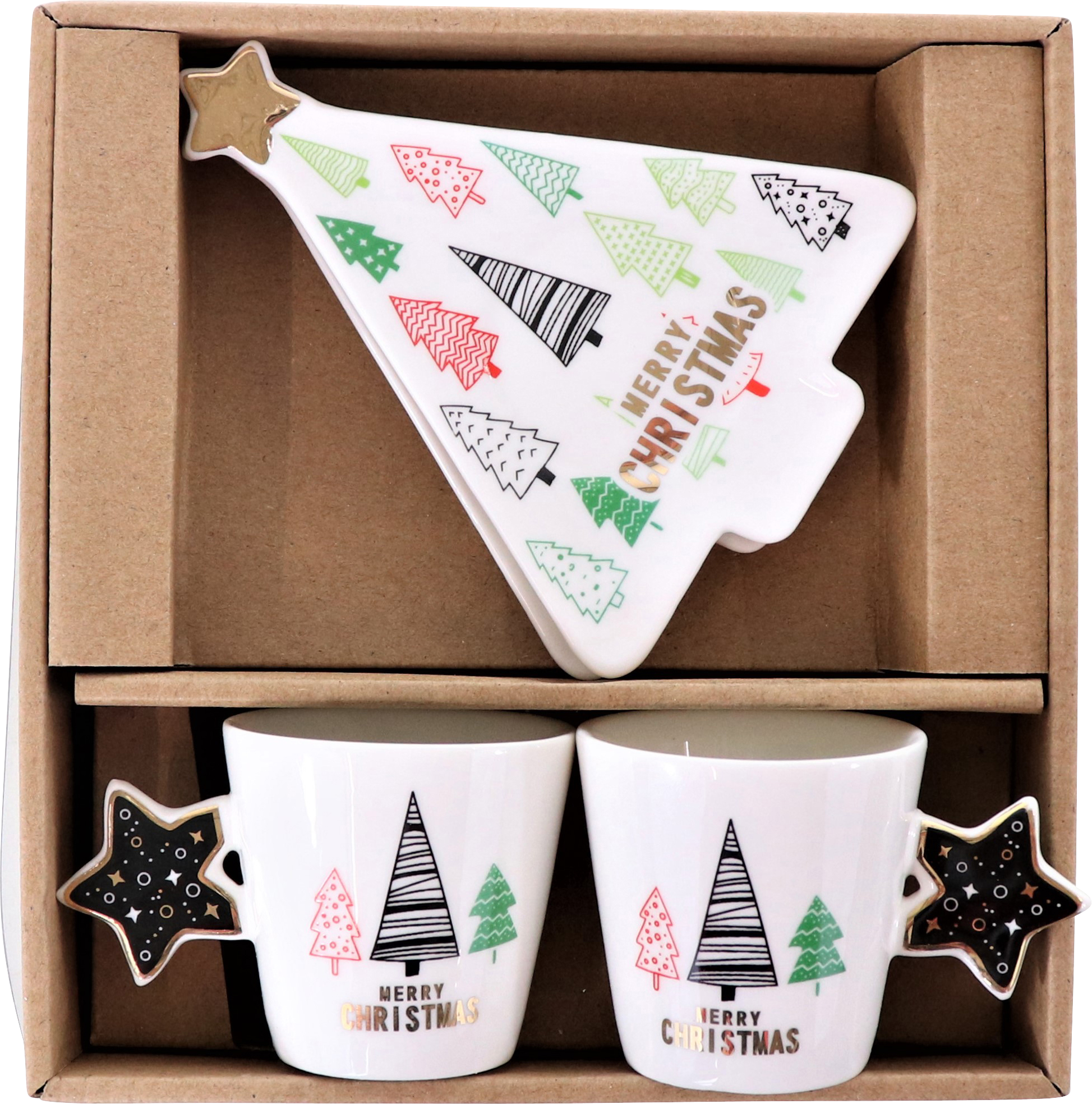 8371 TAZAS DE CAFÉ  XMAS  S/2