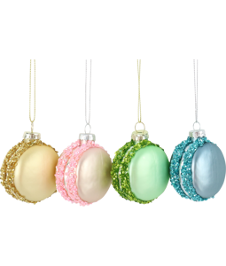 8491 DECORI VETRO  MACARONS  4PZ