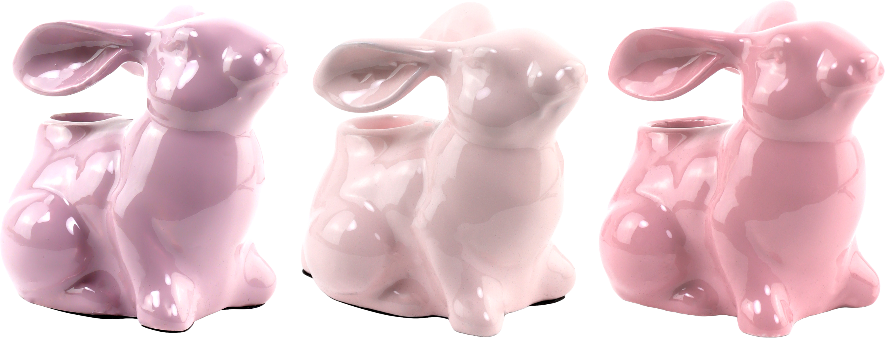 8592 CANDELABRO  ROSY RABBITS  S/3