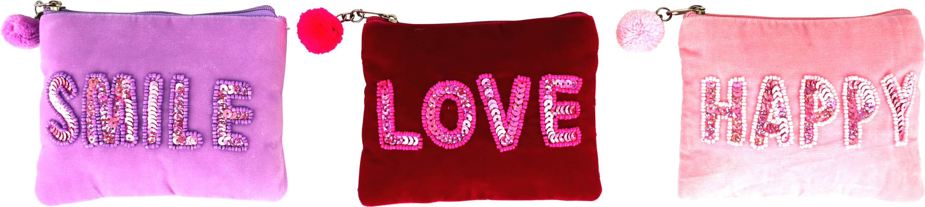 8664 BOLSAS POETIC POUCHES  S/3