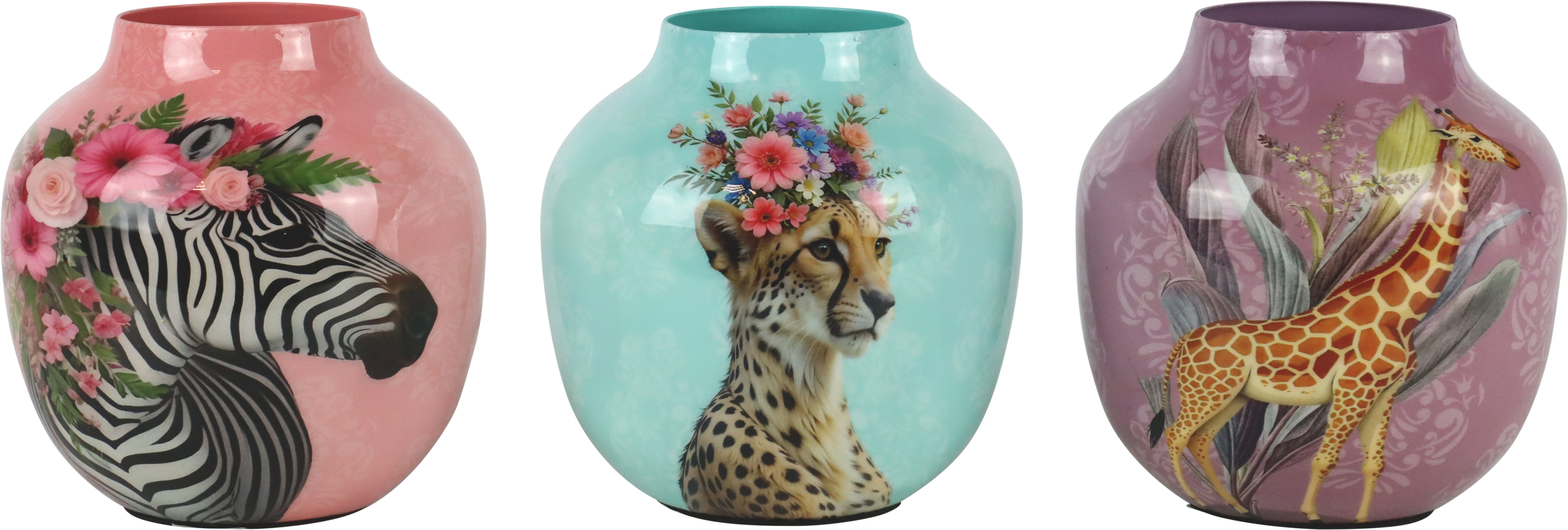 8691 VASES SAVANNA DREAMS  S/3