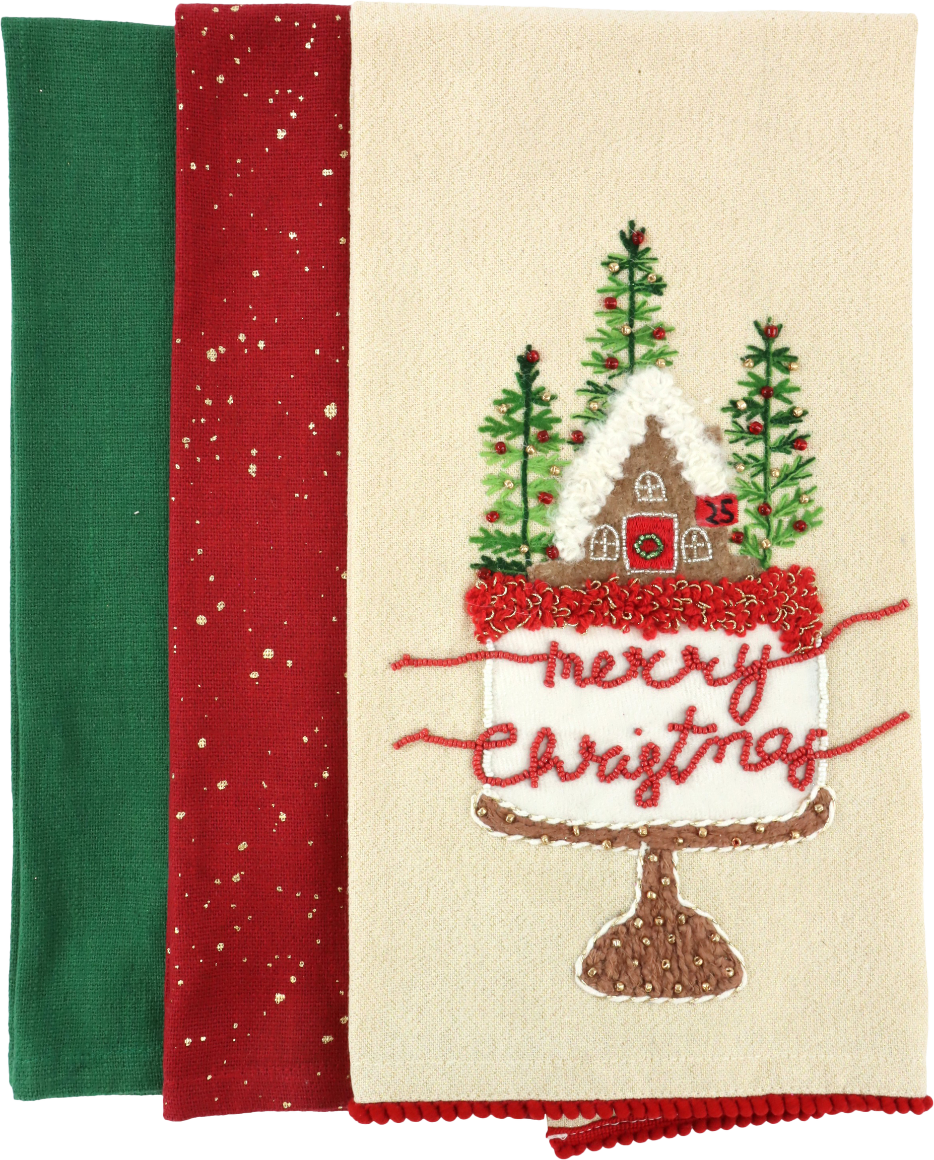 8763 ASCIUGAMANIDACUCINA MERRY CHR  3PZ